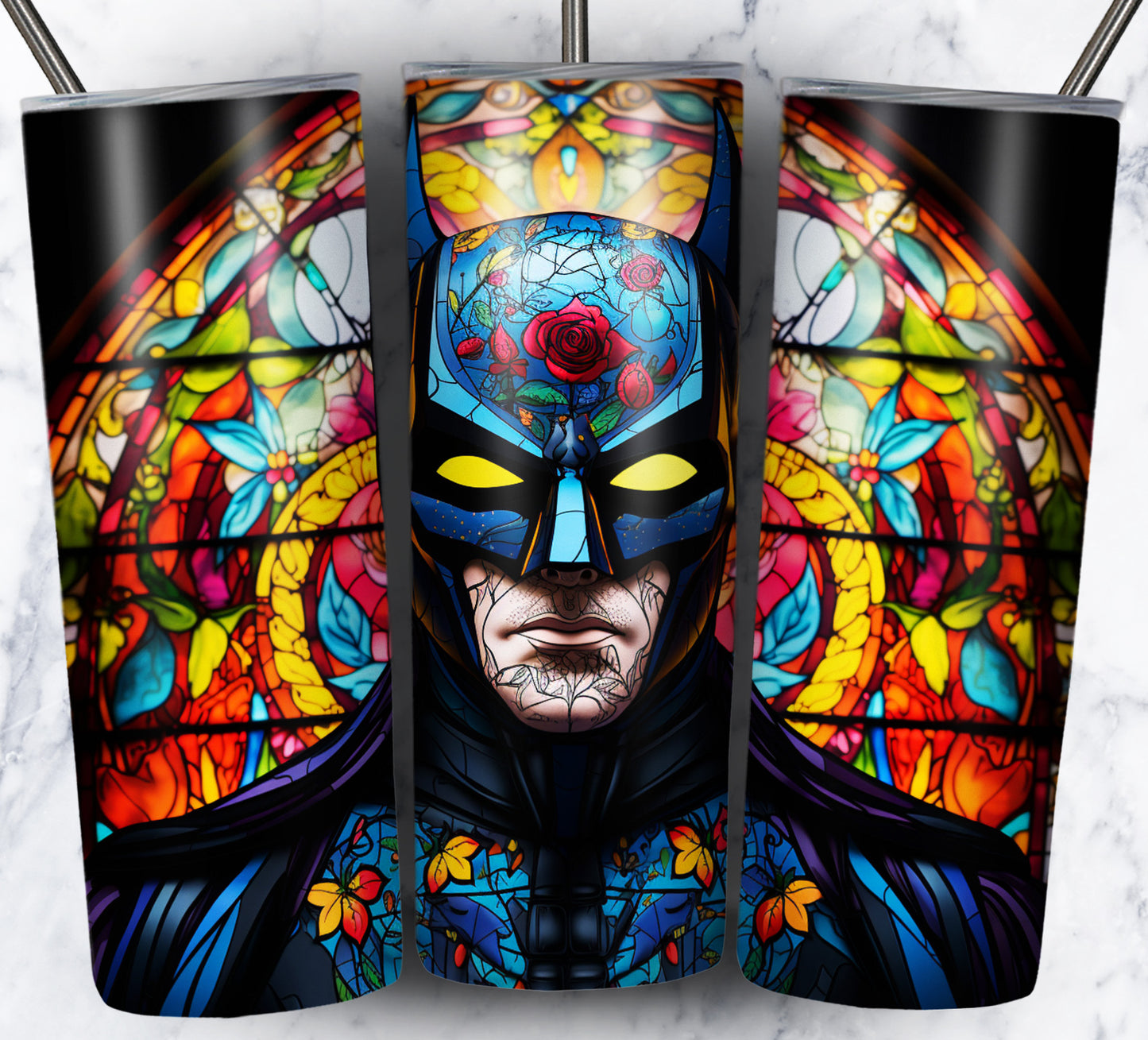 Superhero SugarSkull Sublimation 20oz Tumbler Images Bundle