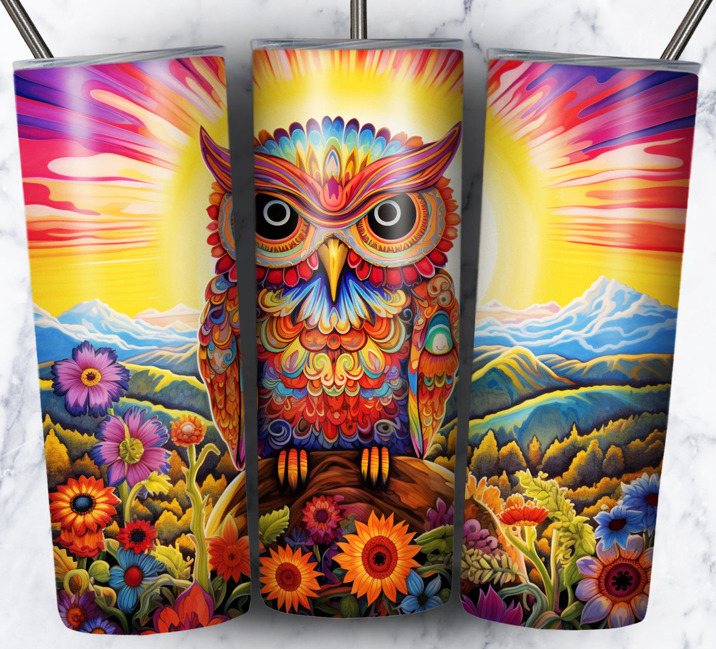 Psychedelic Animals Sublimation 20oz Tumbler Images Bundle