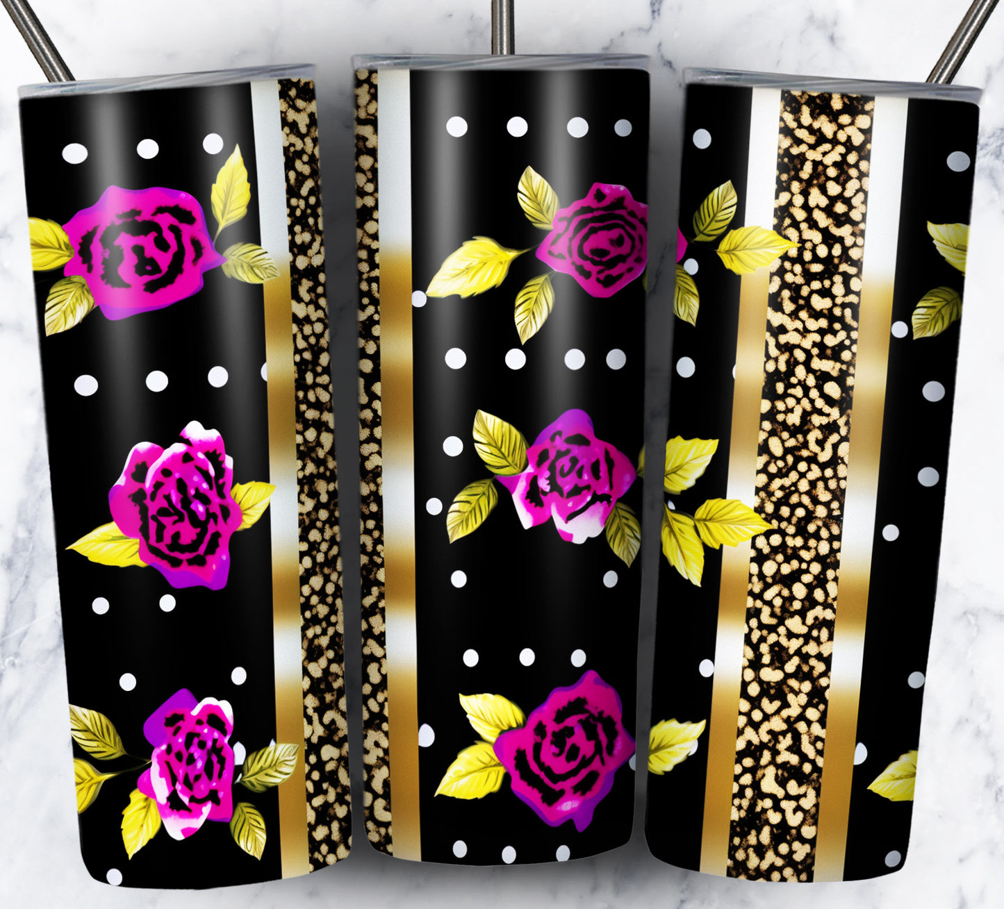 Leopard Glitter Sublimation 20oz Images Bundle