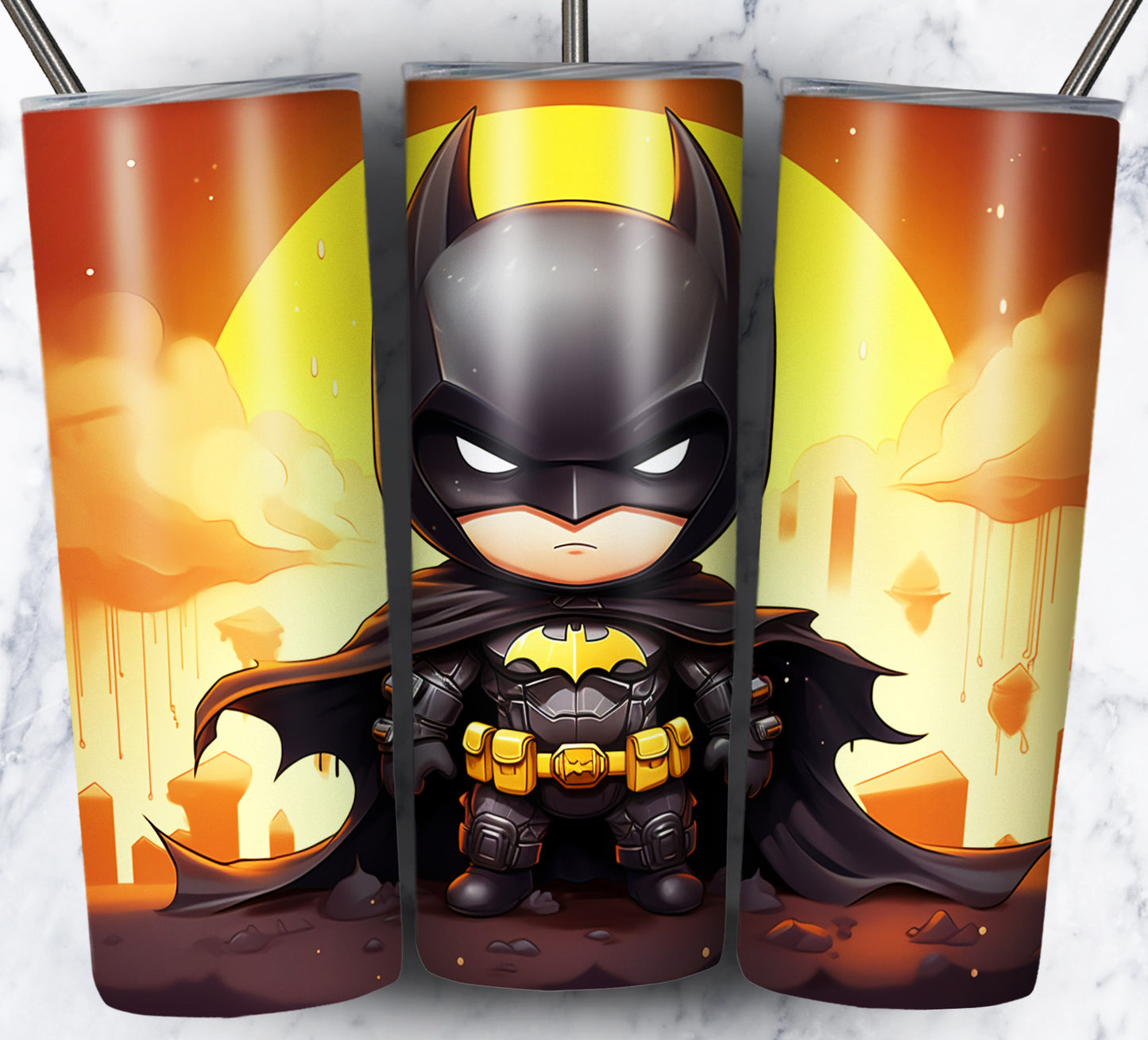 130+ Kid Cartoon Superhero Sublimation 20oz Tumbler Images Bundle