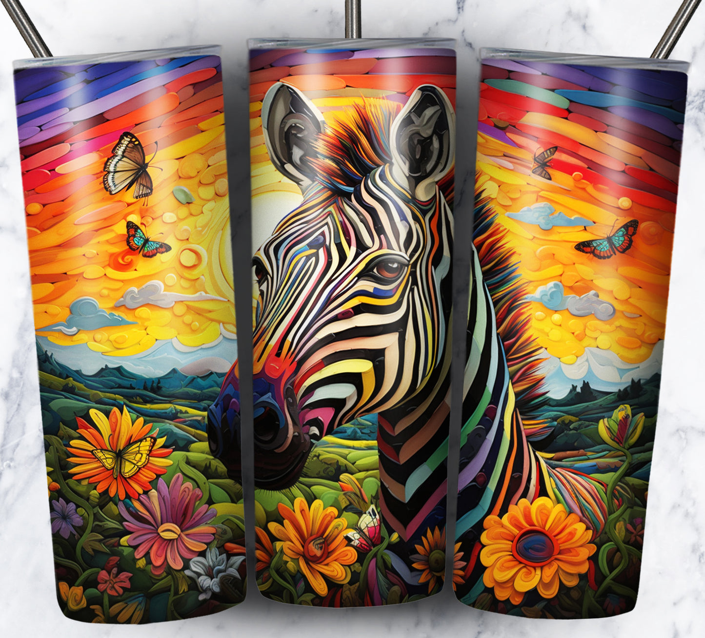 Psychedelic Animals Sublimation 20oz Tumbler Images Bundle