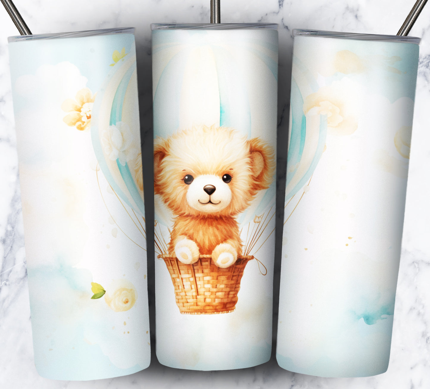 100+ Assorted Animal HotAir Balloon 20oz Sublimation Images Bundle