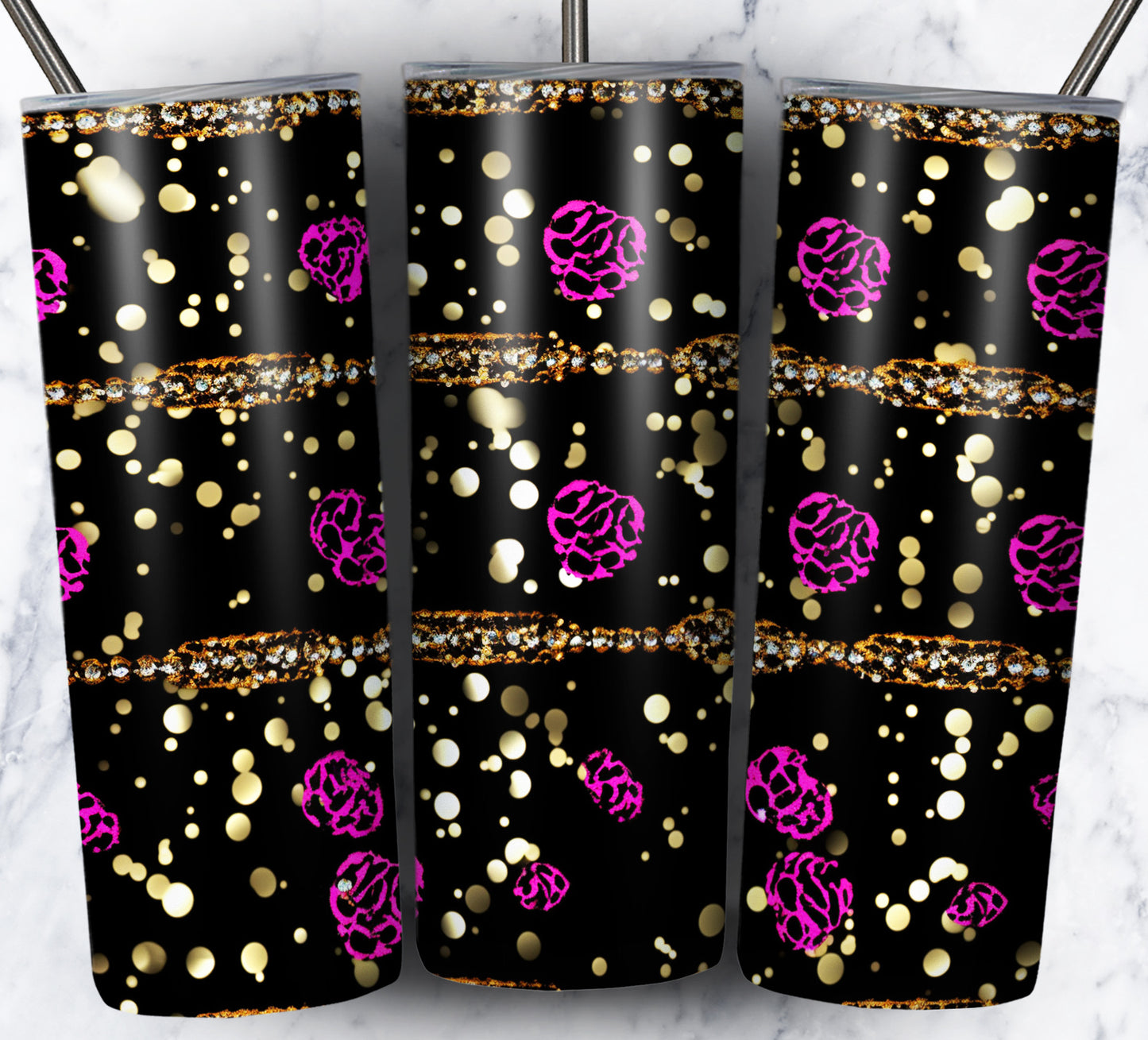 Leopard Glitter Sublimation 20oz Images Bundle