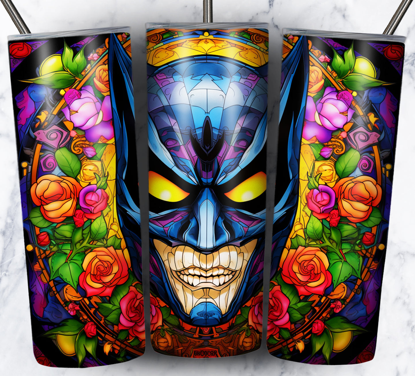 Superhero SugarSkull Sublimation 20oz Tumbler Images Bundle