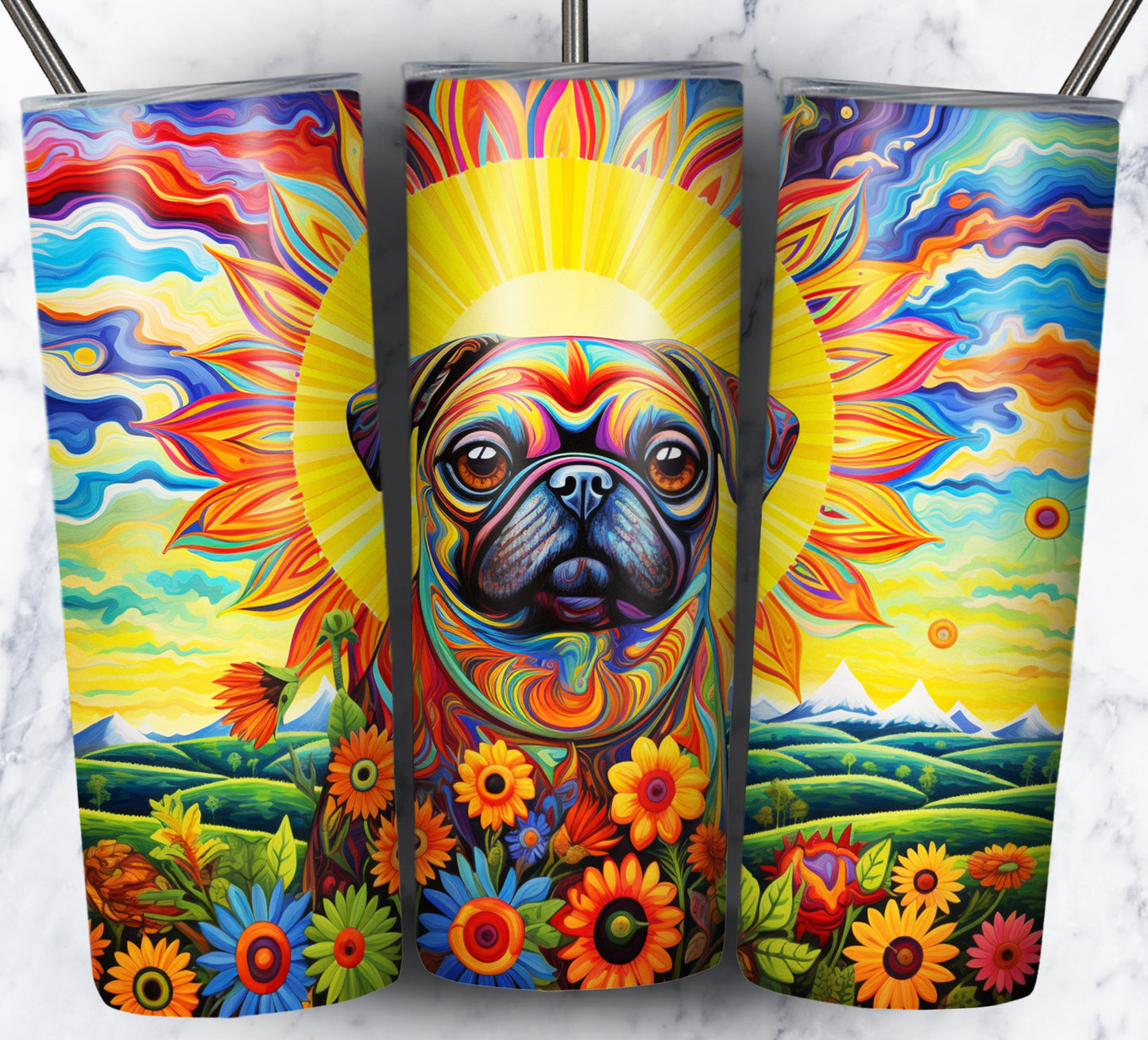 Psychedelic Animals Sublimation 20oz Tumbler Images Bundle