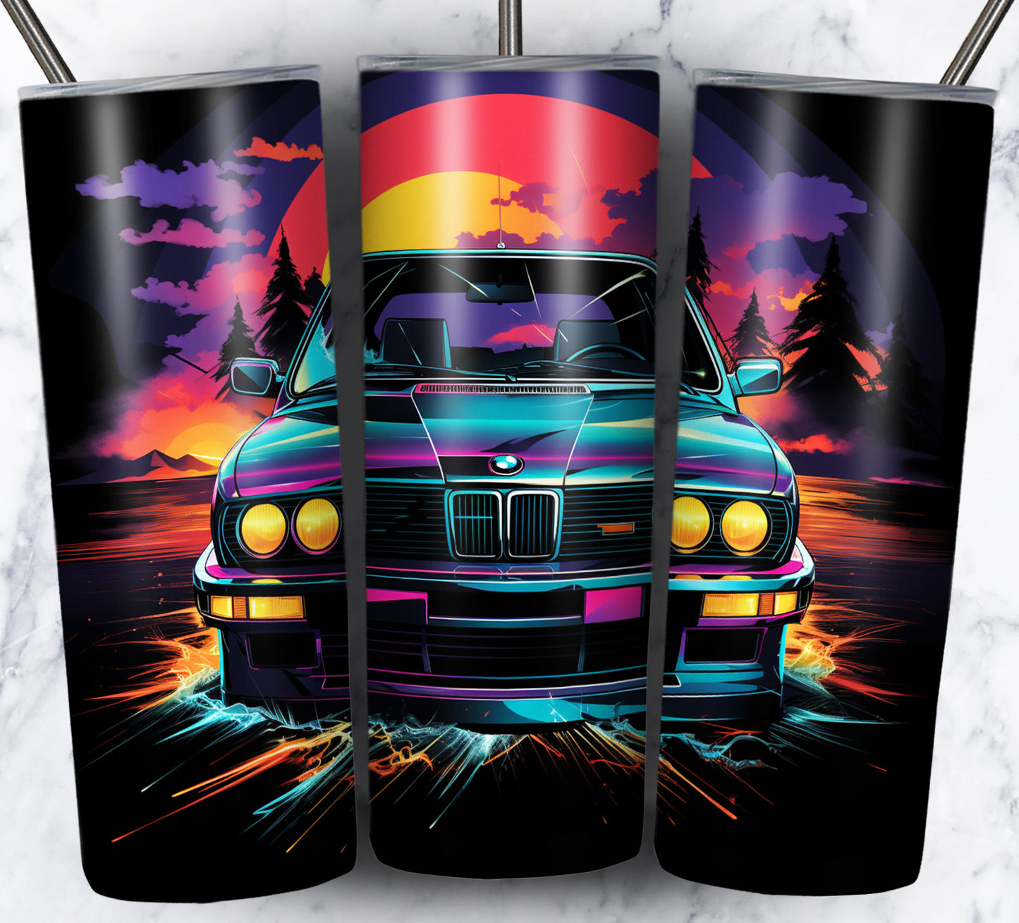 Various Cars Sublimation 20oz Tumbler Images Bundle