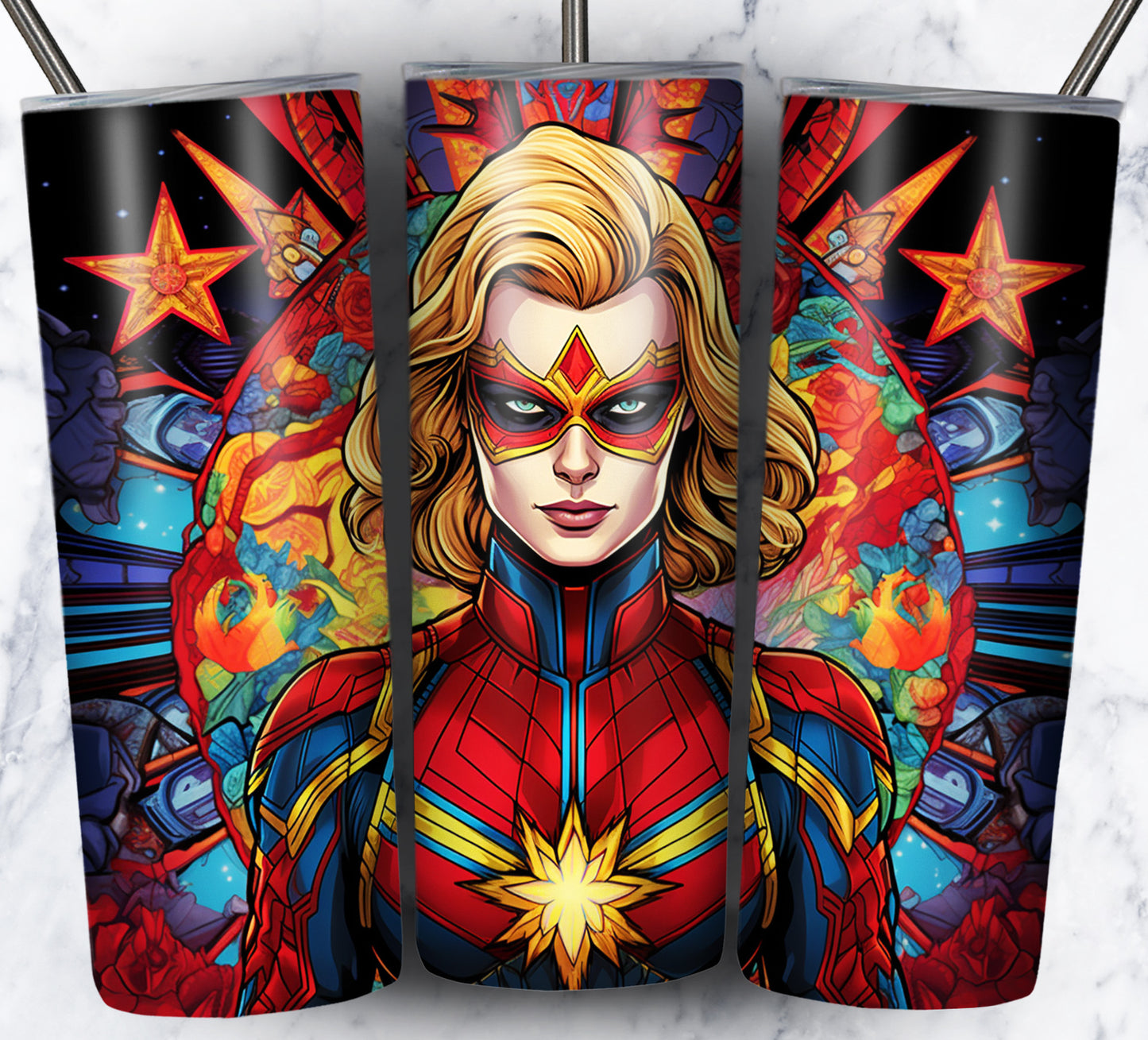 Superhero SugarSkull Sublimation 20oz Tumbler Images Bundle