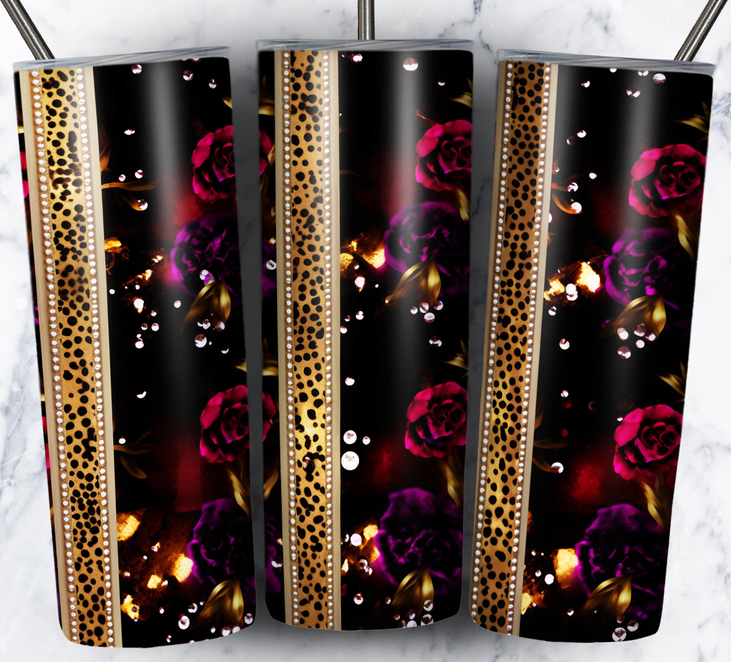 Leopard Glitter Sublimation 20oz Images Bundle