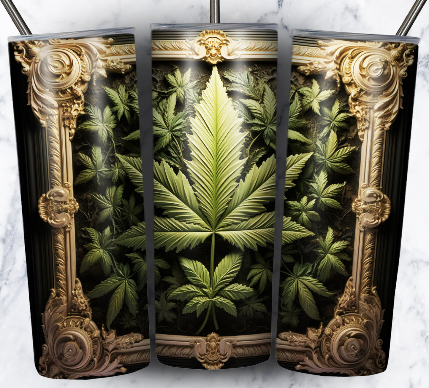 40+ Metallic Weed Sublimation 20oz Images Bundle