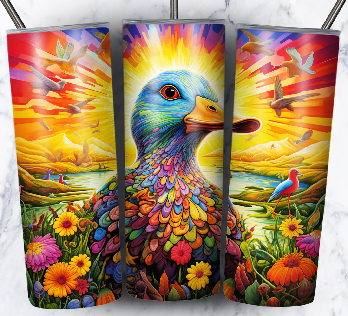 Psychedelic Animals Sublimation 20oz Tumbler Images Bundle