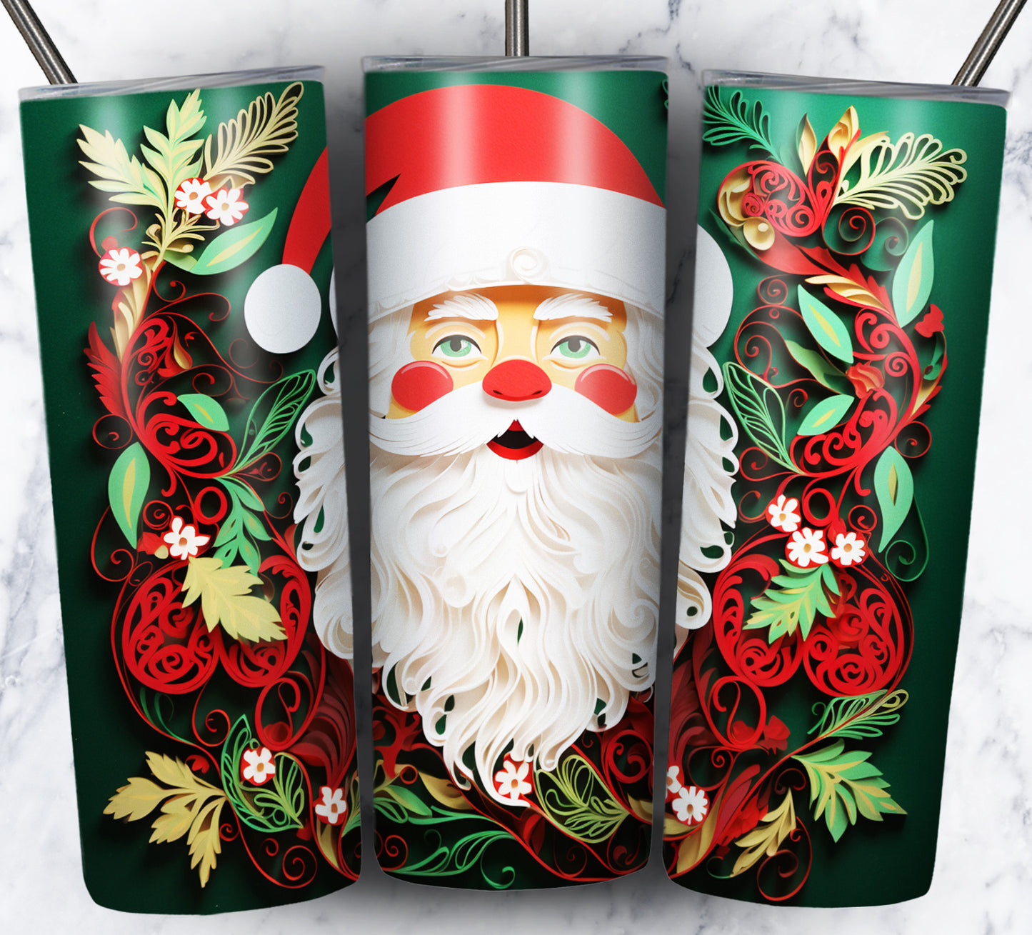 30+ 3D Paper Christmas Sublimation 20oz Images Bundle