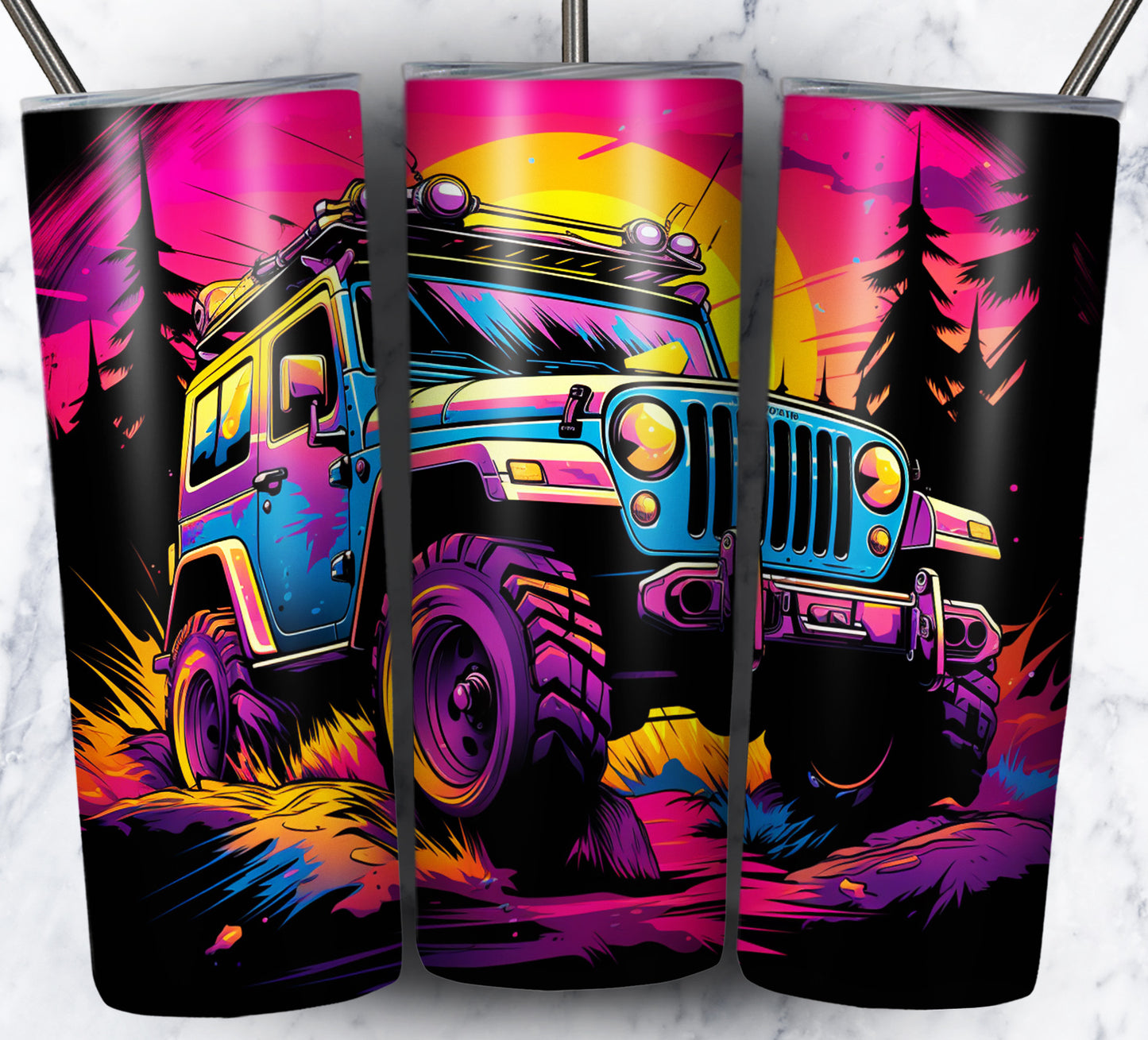 Various Cars Sublimation 20oz Tumbler Images Bundle