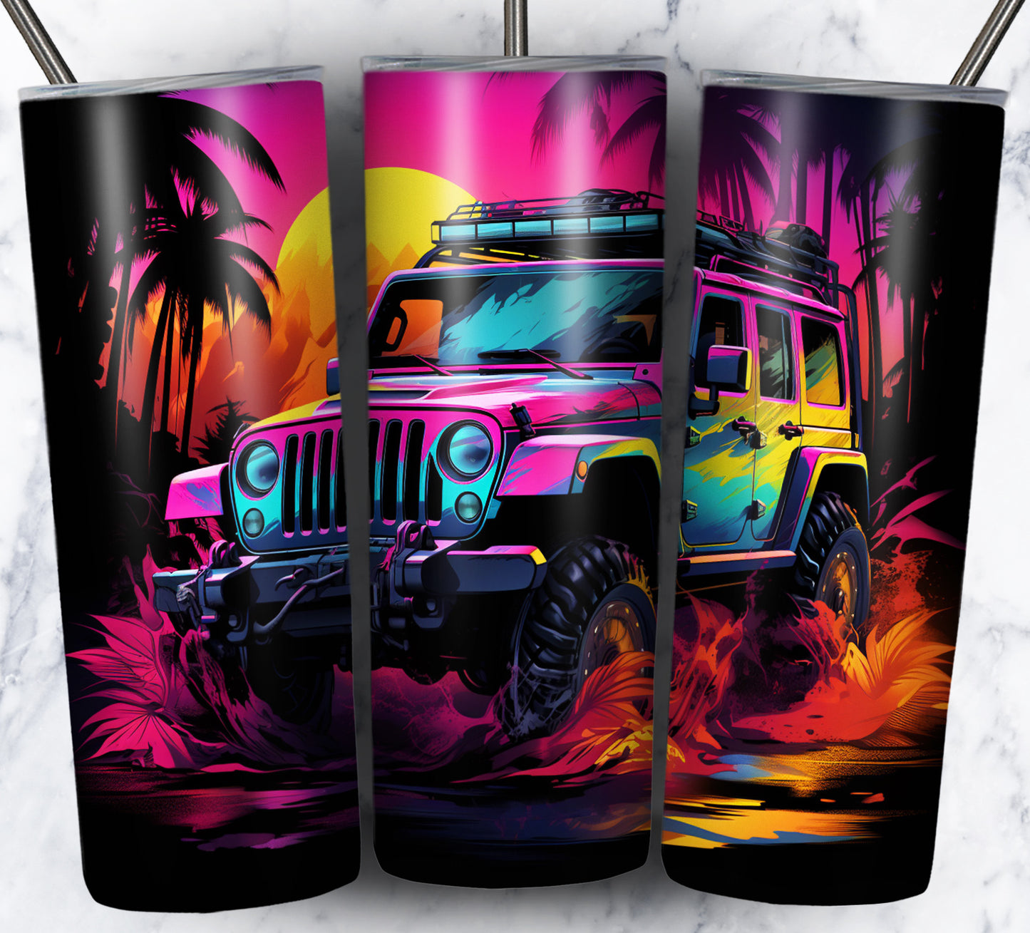 Various Cars Sublimation 20oz Tumbler Images Bundle