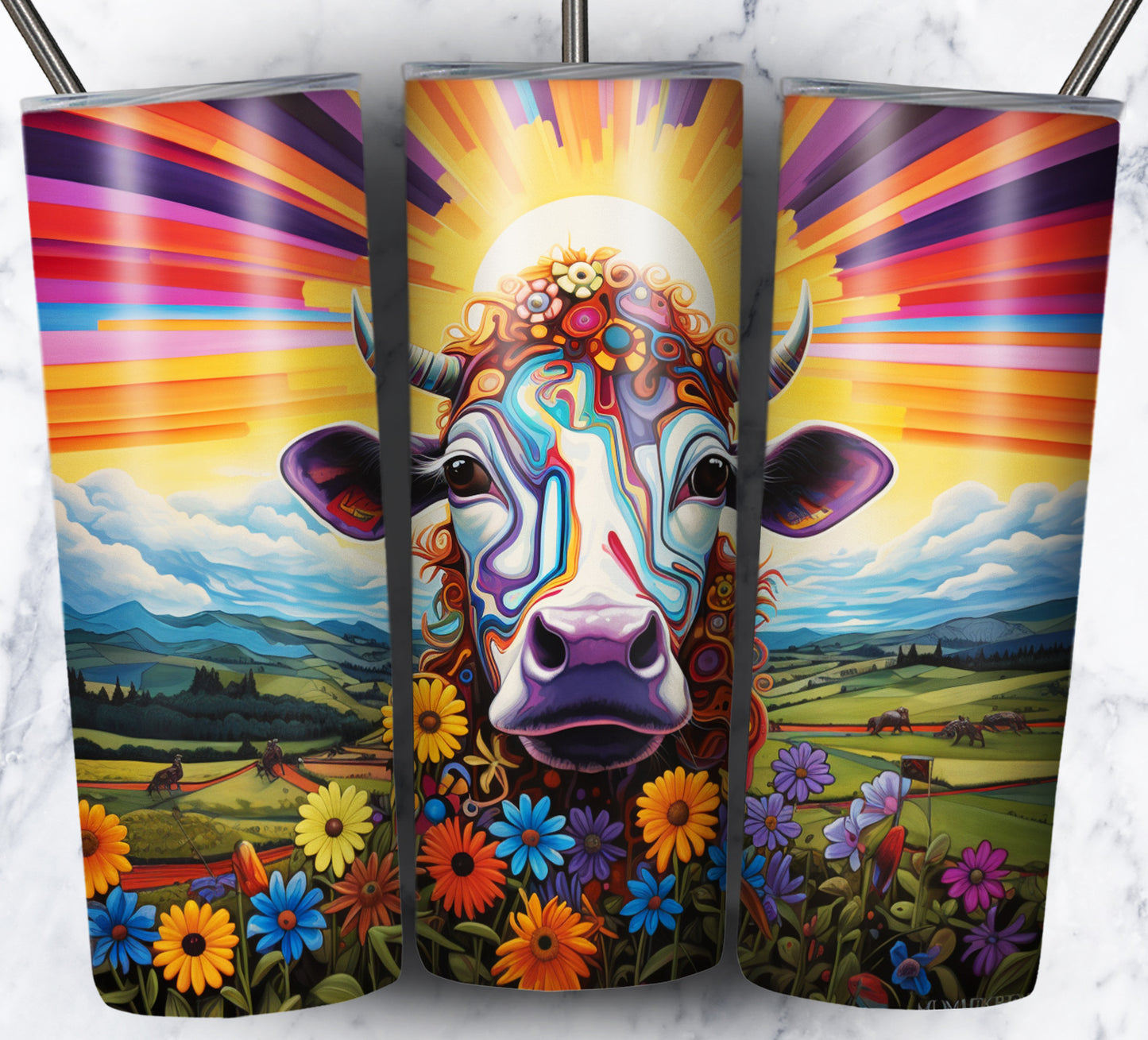 Psychedelic Animals Sublimation 20oz Tumbler Images Bundle