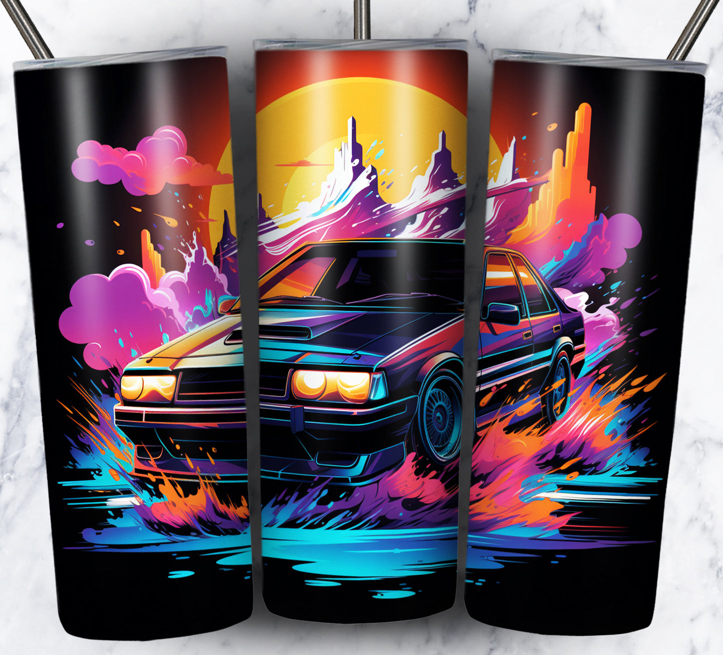 Various Cars Sublimation 20oz Tumbler Images Bundle