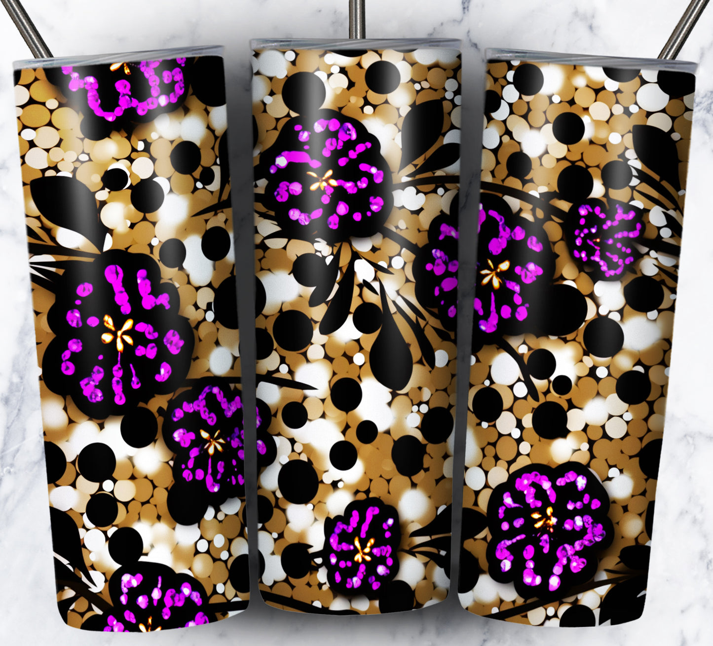 Leopard Glitter Sublimation 20oz Images Bundle