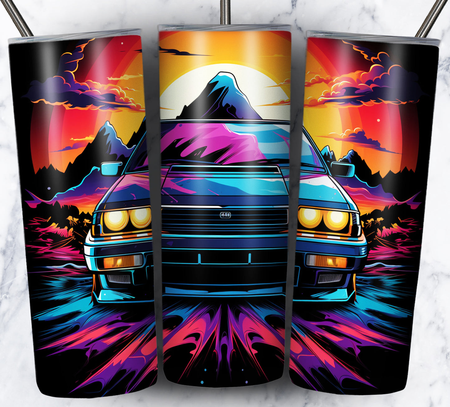 Various Cars Sublimation 20oz Tumbler Images Bundle