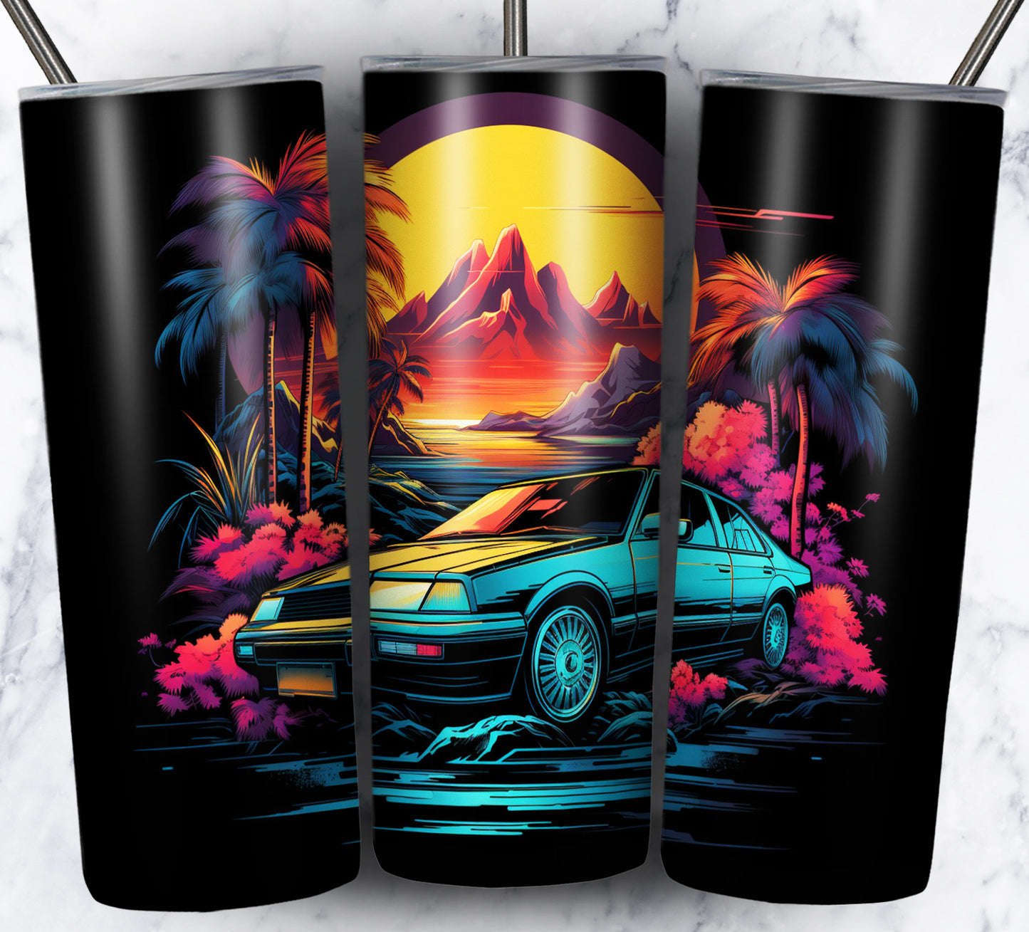 Various Cars Sublimation 20oz Tumbler Images Bundle