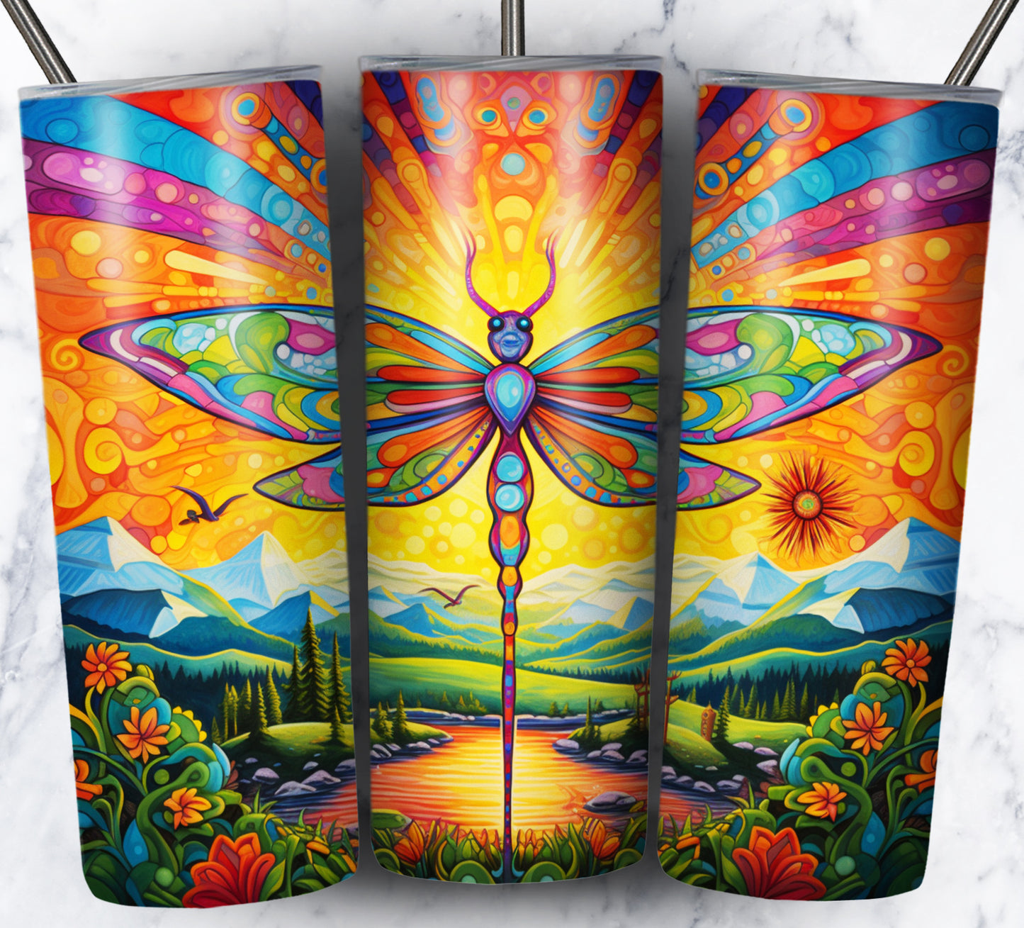 Psychedelic Animals Sublimation 20oz Tumbler Images Bundle