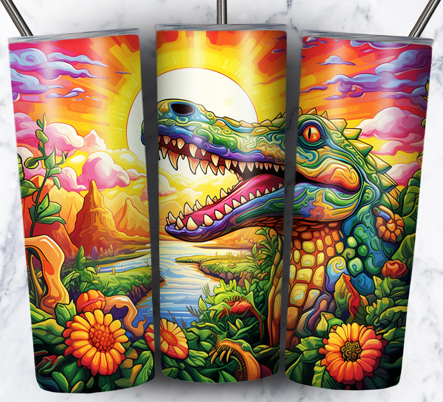 Psychedelic Animals Sublimation 20oz Tumbler Images Bundle