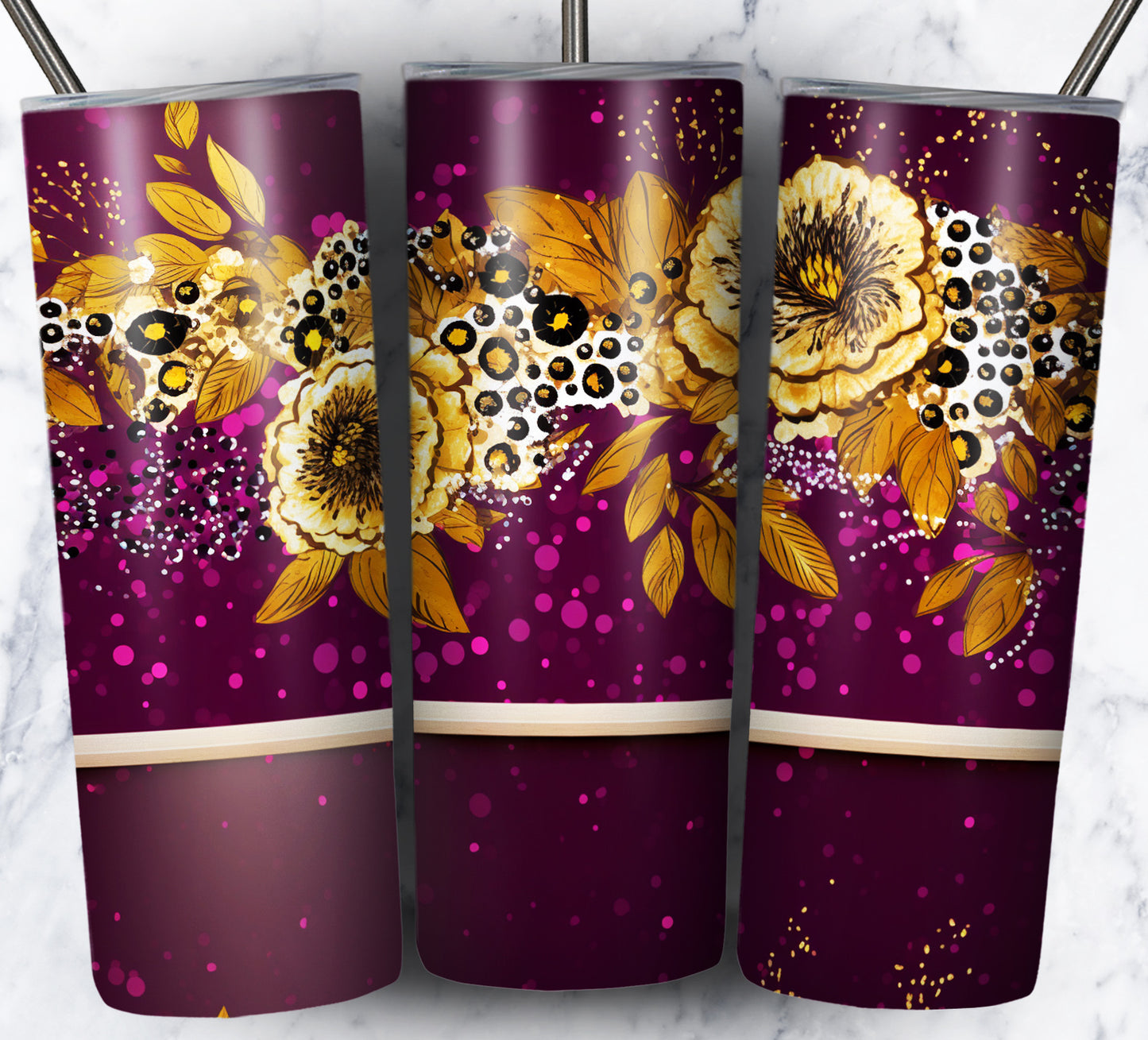 Leopard Glitter Sublimation 20oz Images Bundle