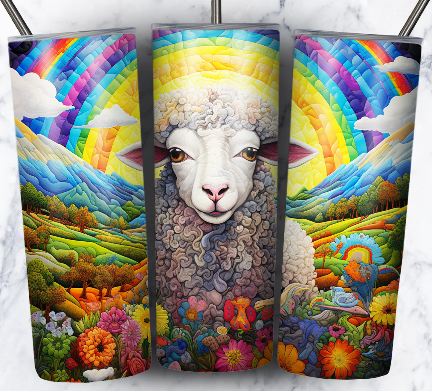 Psychedelic Animals Sublimation 20oz Tumbler Images Bundle