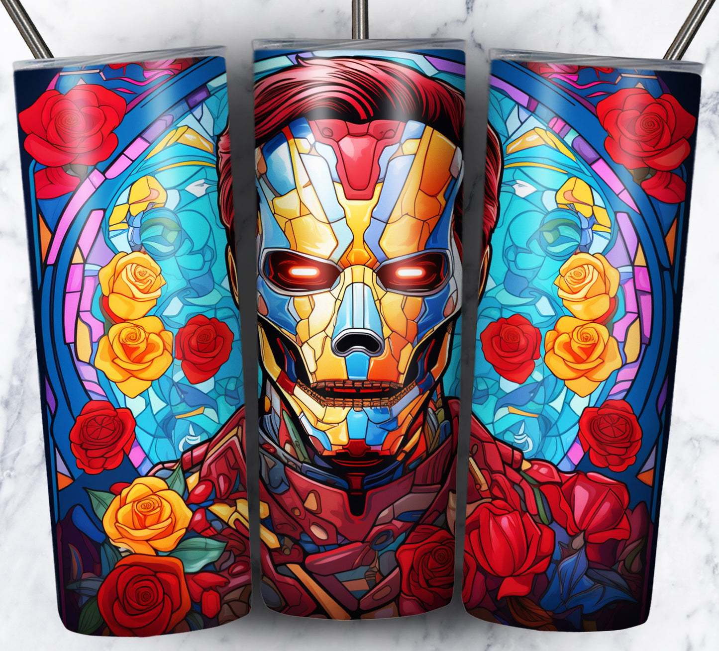 Superhero SugarSkull Sublimation 20oz Tumbler Images Bundle