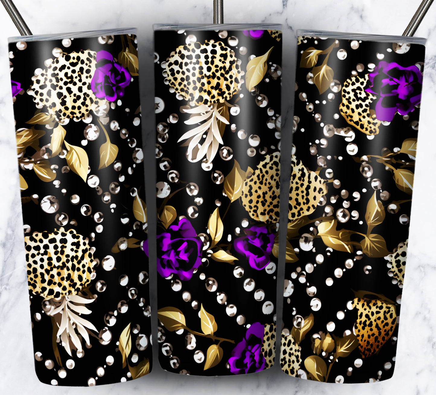 Leopard Glitter Sublimation 20oz Images Bundle