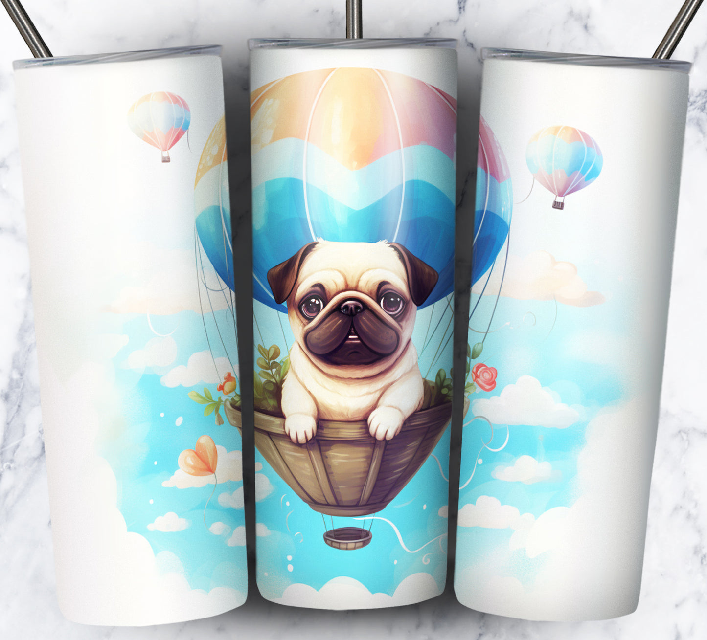 100+ Assorted Animal HotAir Balloon 20oz Sublimation Images Bundle