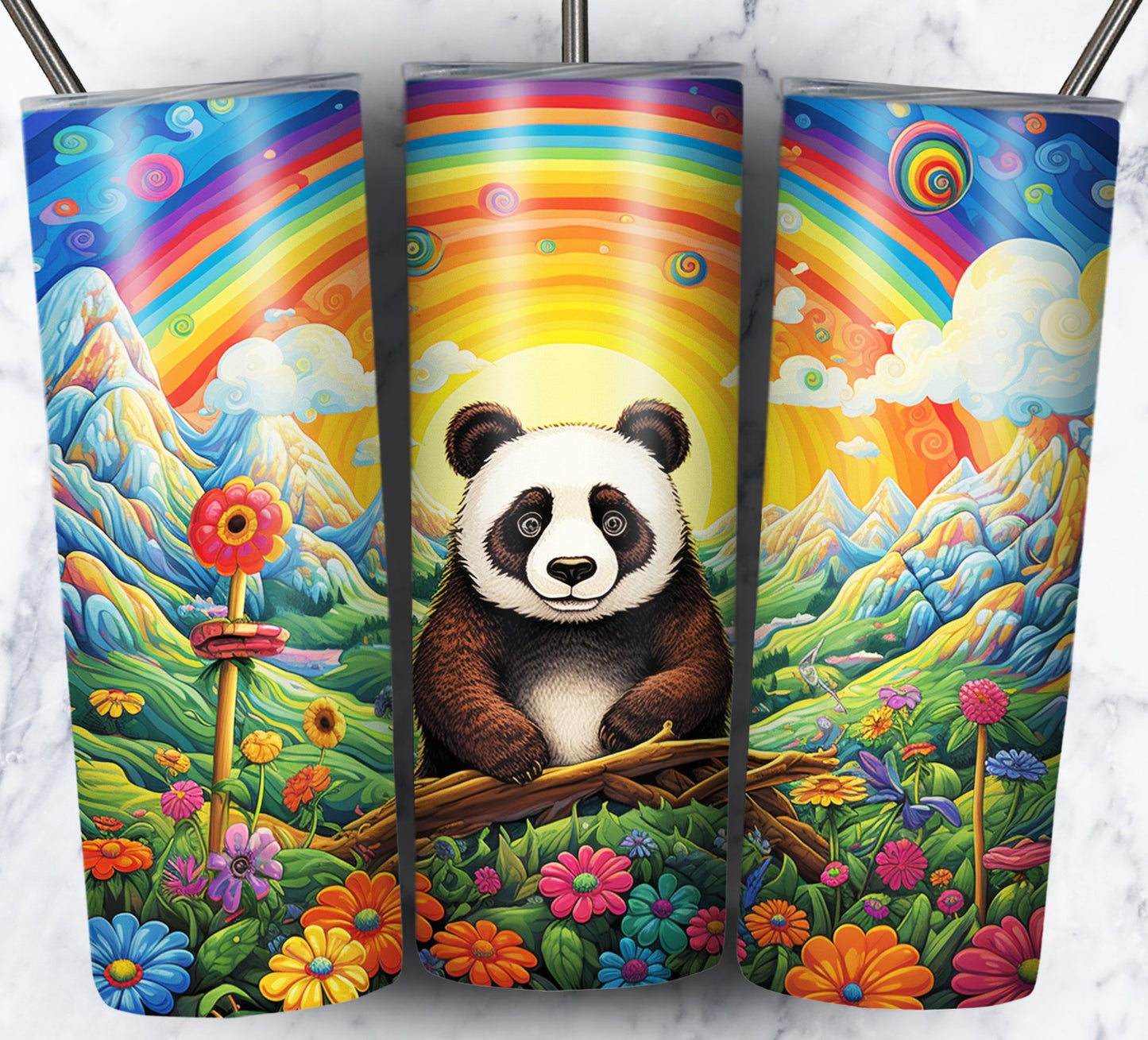 Psychedelic Animals Sublimation 20oz Tumbler Images Bundle