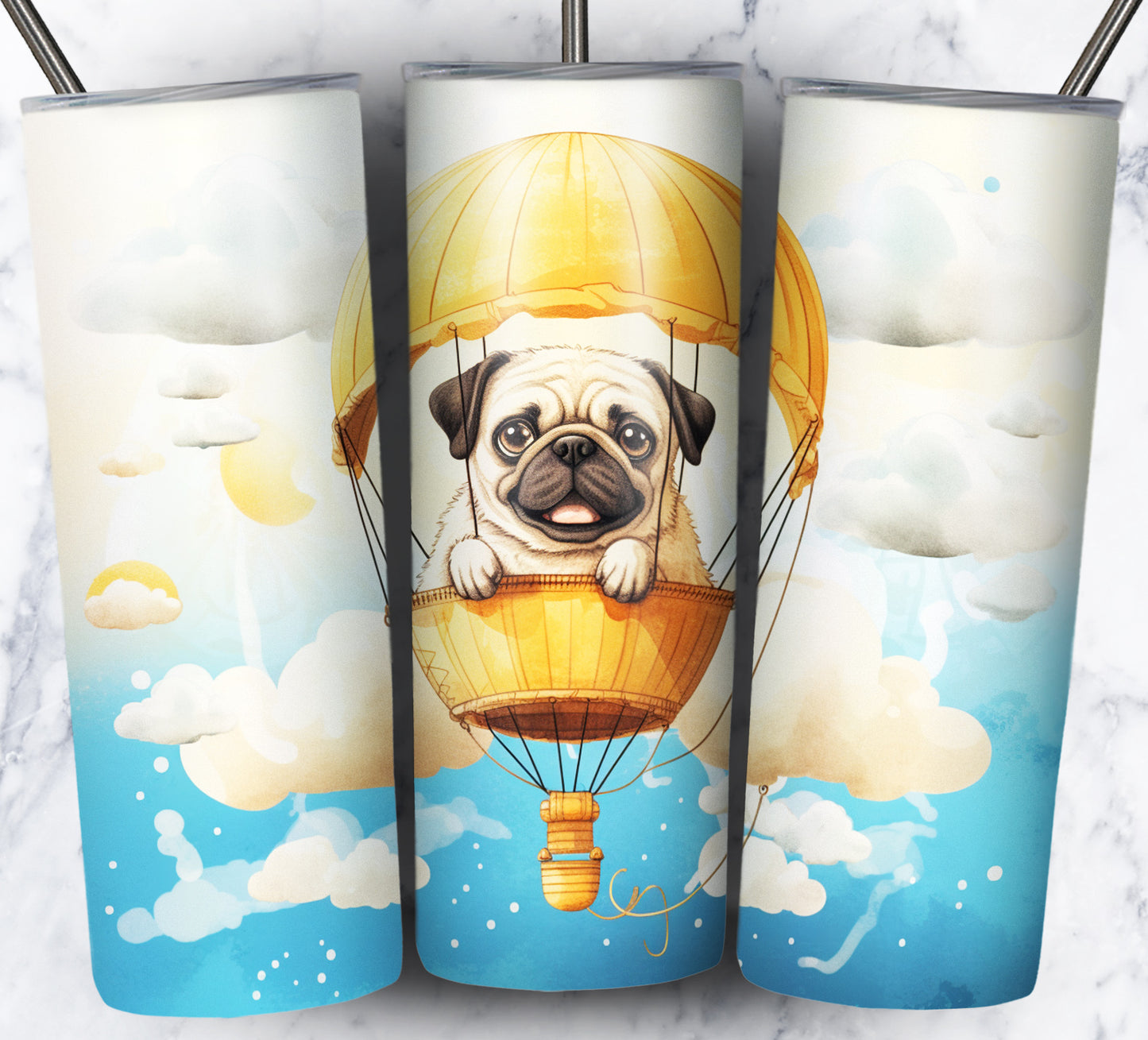 100+ Assorted Animal HotAir Balloon 20oz Sublimation Images Bundle