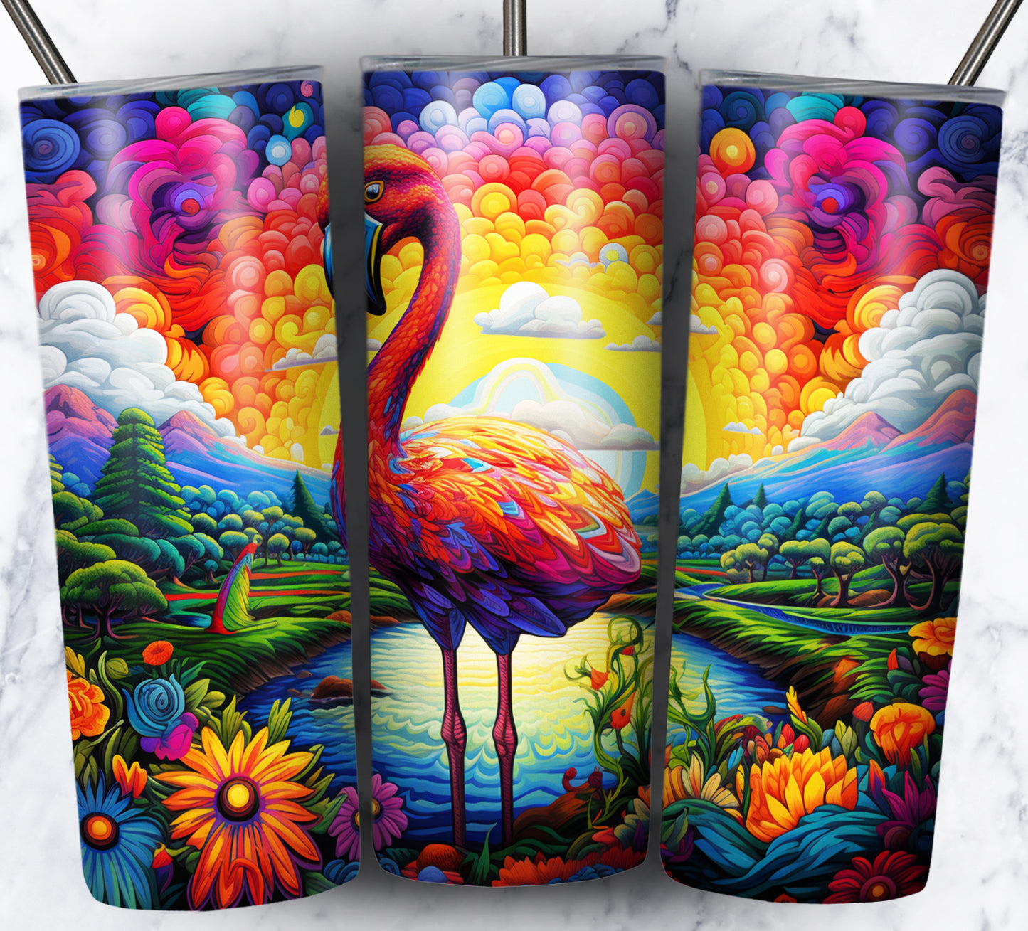 Psychedelic Animals Sublimation 20oz Tumbler Images Bundle