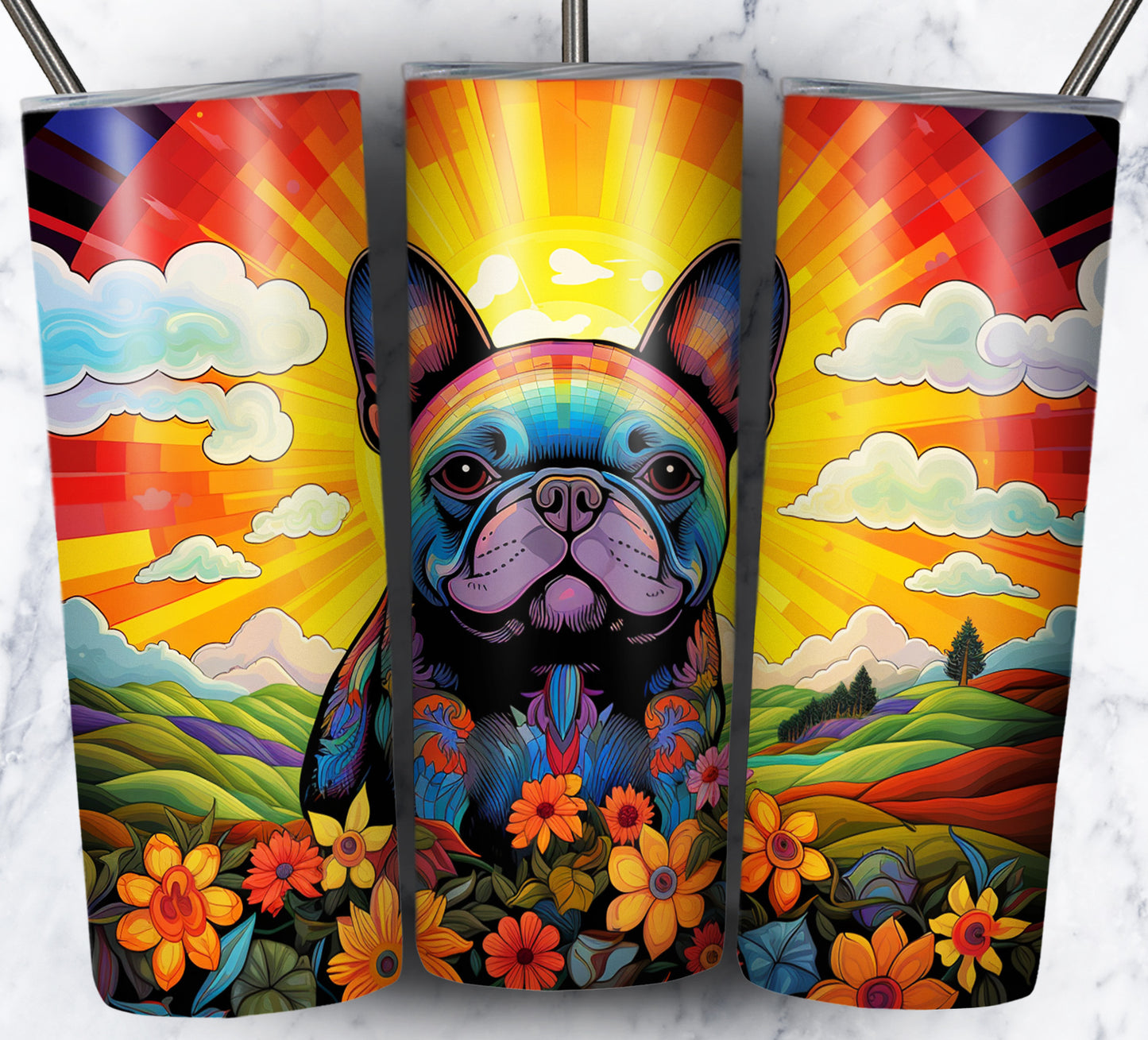 Psychedelic Animals Sublimation 20oz Tumbler Images Bundle