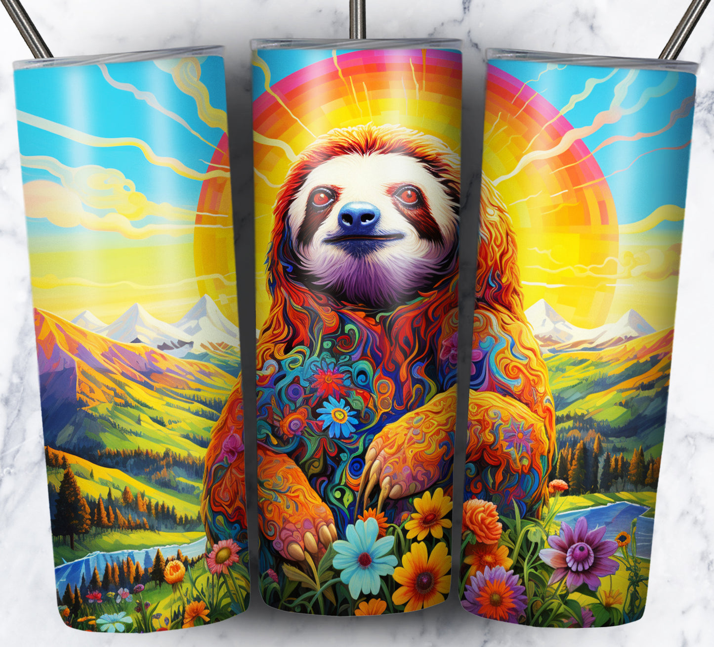 Psychedelic Animals Sublimation 20oz Tumbler Images Bundle