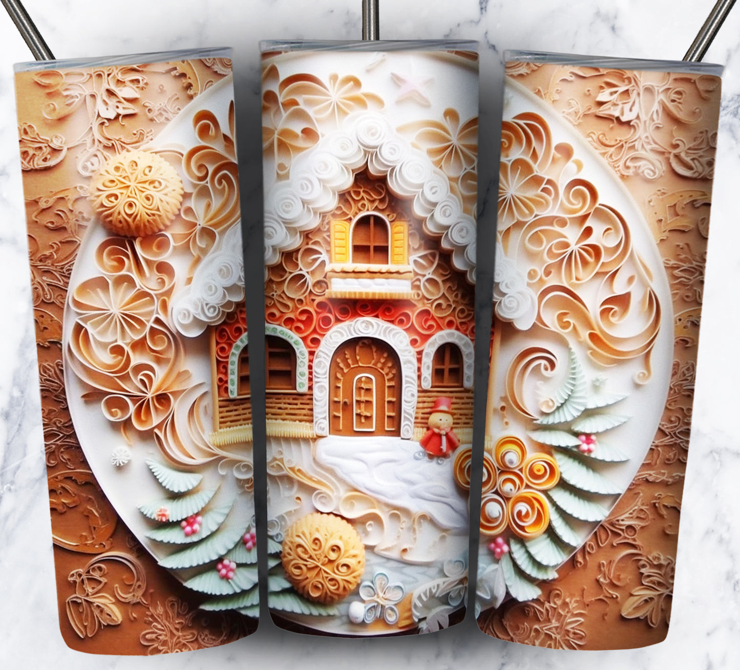 30+ 3D Paper Christmas Sublimation 20oz Images Bundle