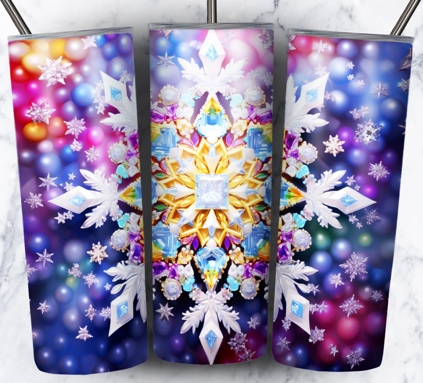 60+ 3D Christmas Floral Sublimation 20oz Images Bundle