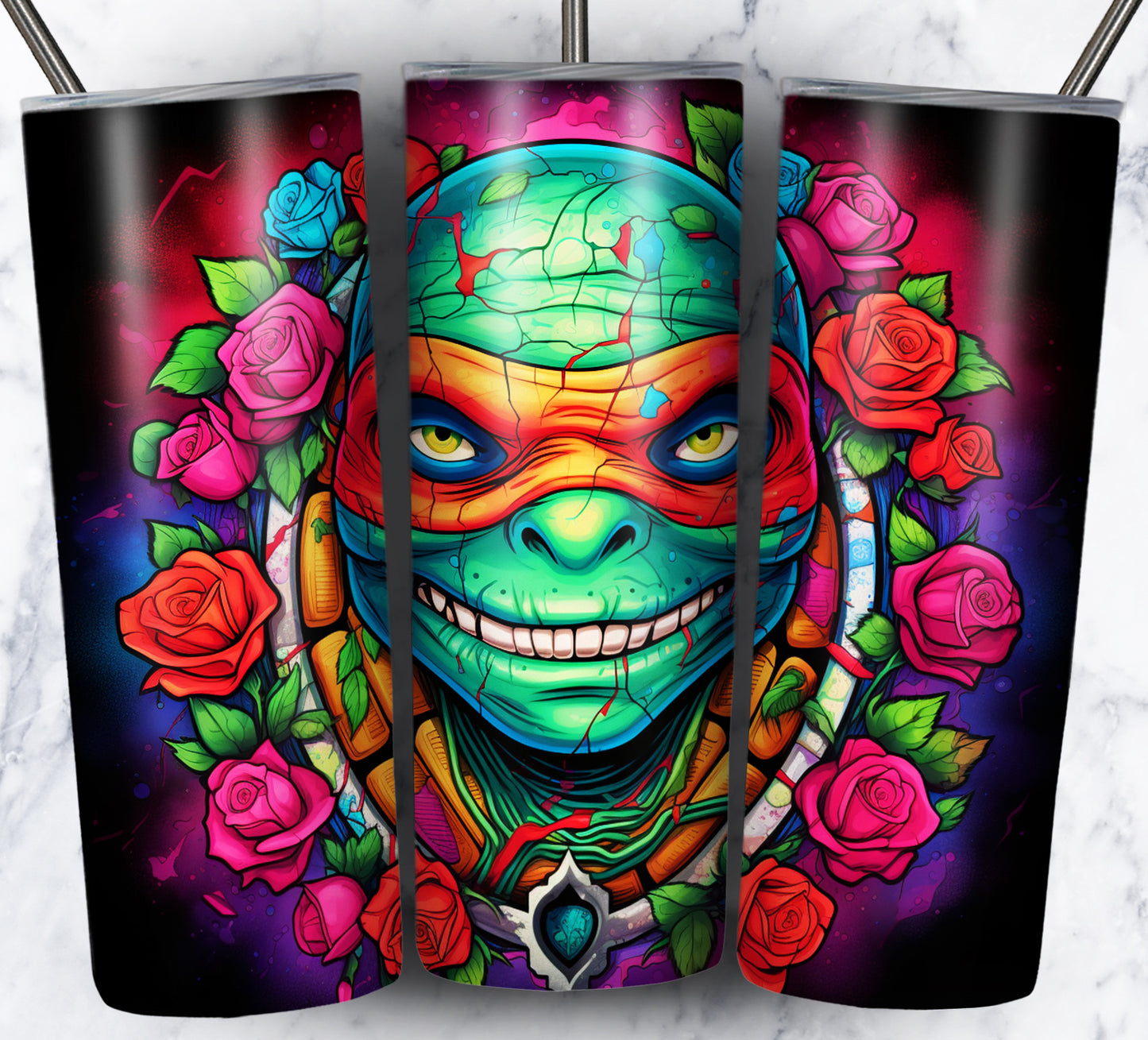 Superhero SugarSkull Sublimation 20oz Tumbler Images Bundle