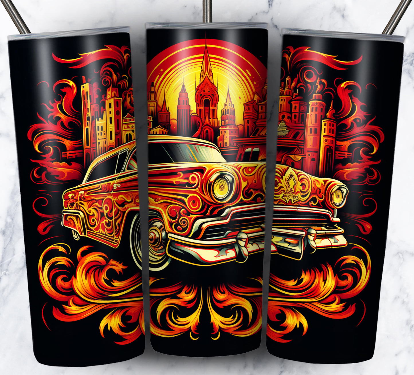 Various Cars Sublimation 20oz Tumbler Images Bundle