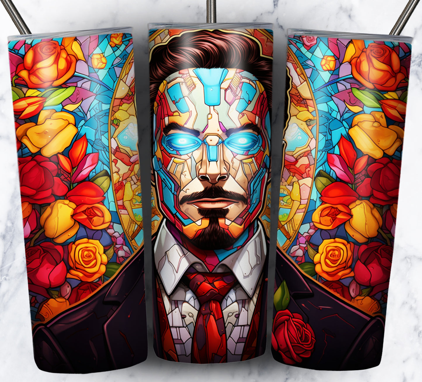 Superhero SugarSkull Sublimation 20oz Tumbler Images Bundle