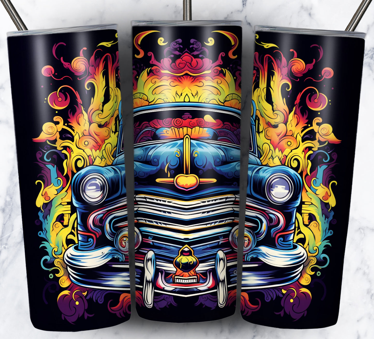 Various Cars Sublimation 20oz Tumbler Images Bundle