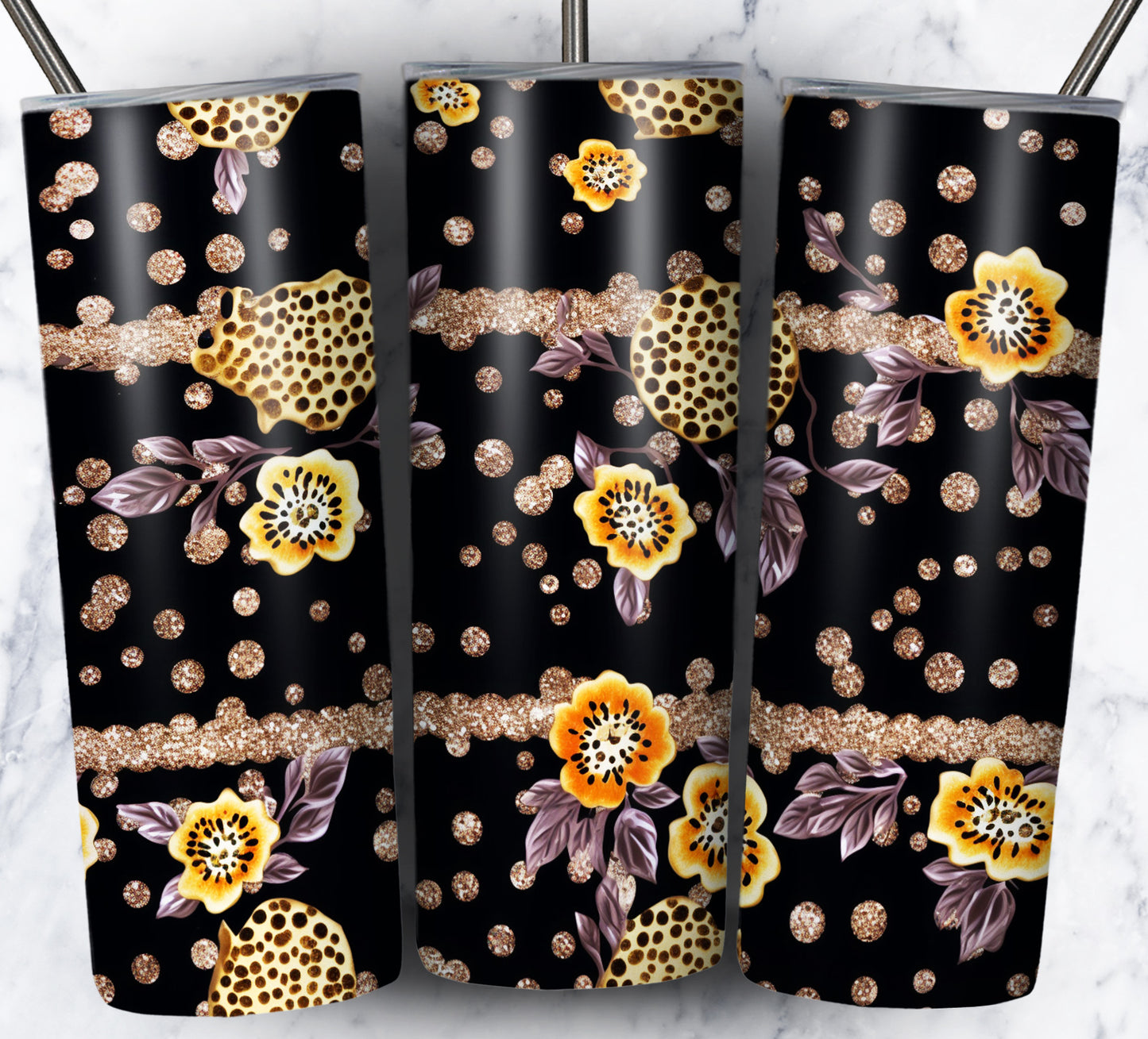 Leopard Glitter Sublimation 20oz Images Bundle