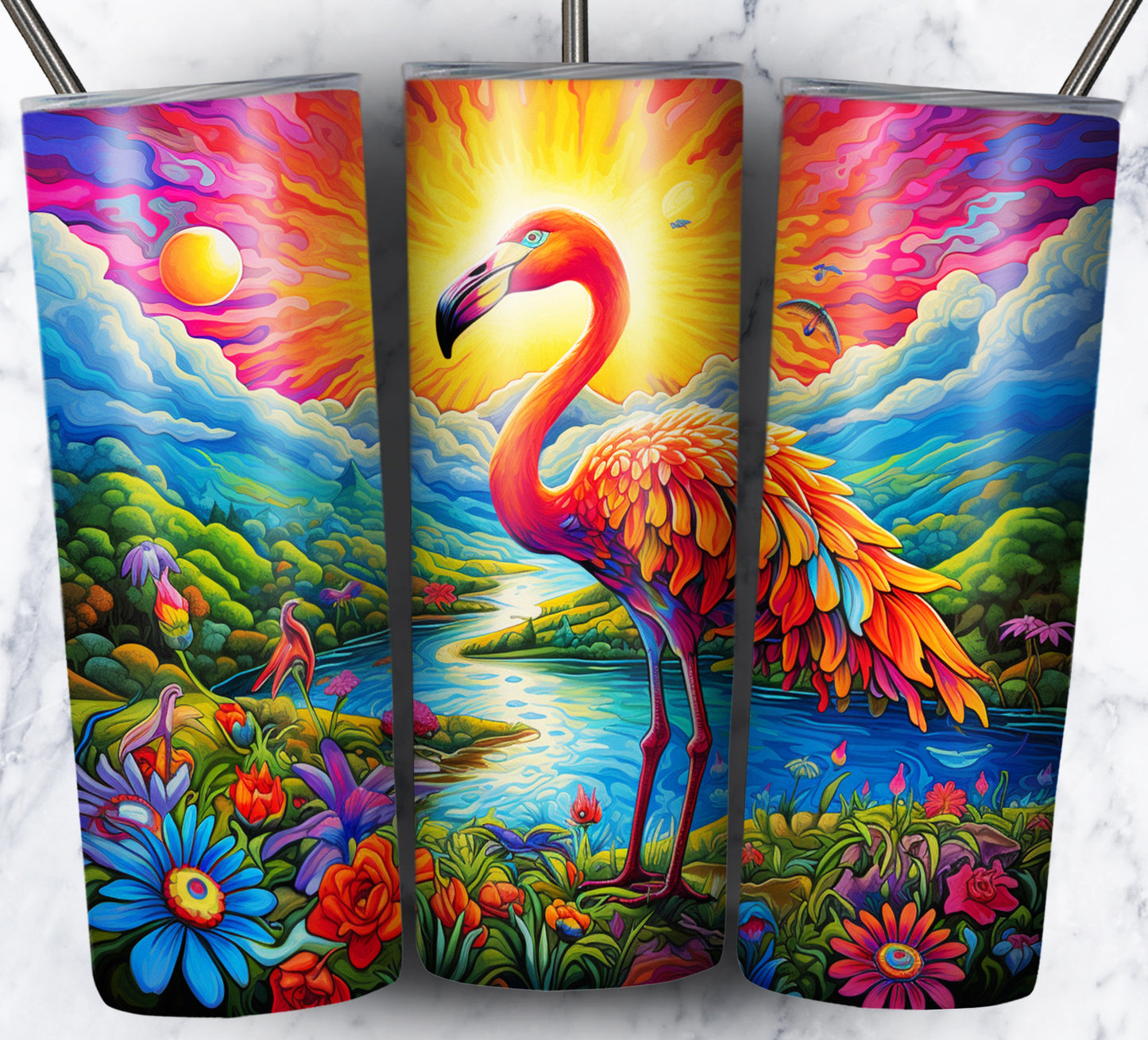 Psychedelic Animals Sublimation 20oz Tumbler Images Bundle