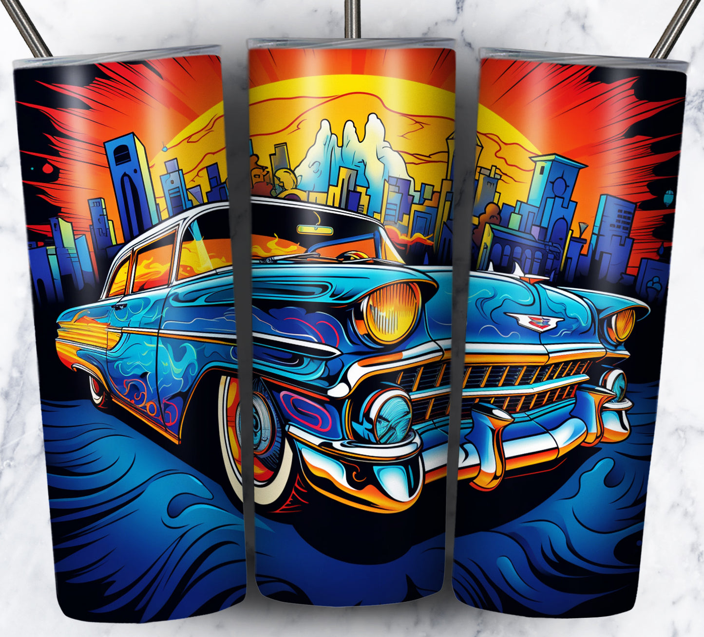 Various Cars Sublimation 20oz Tumbler Images Bundle