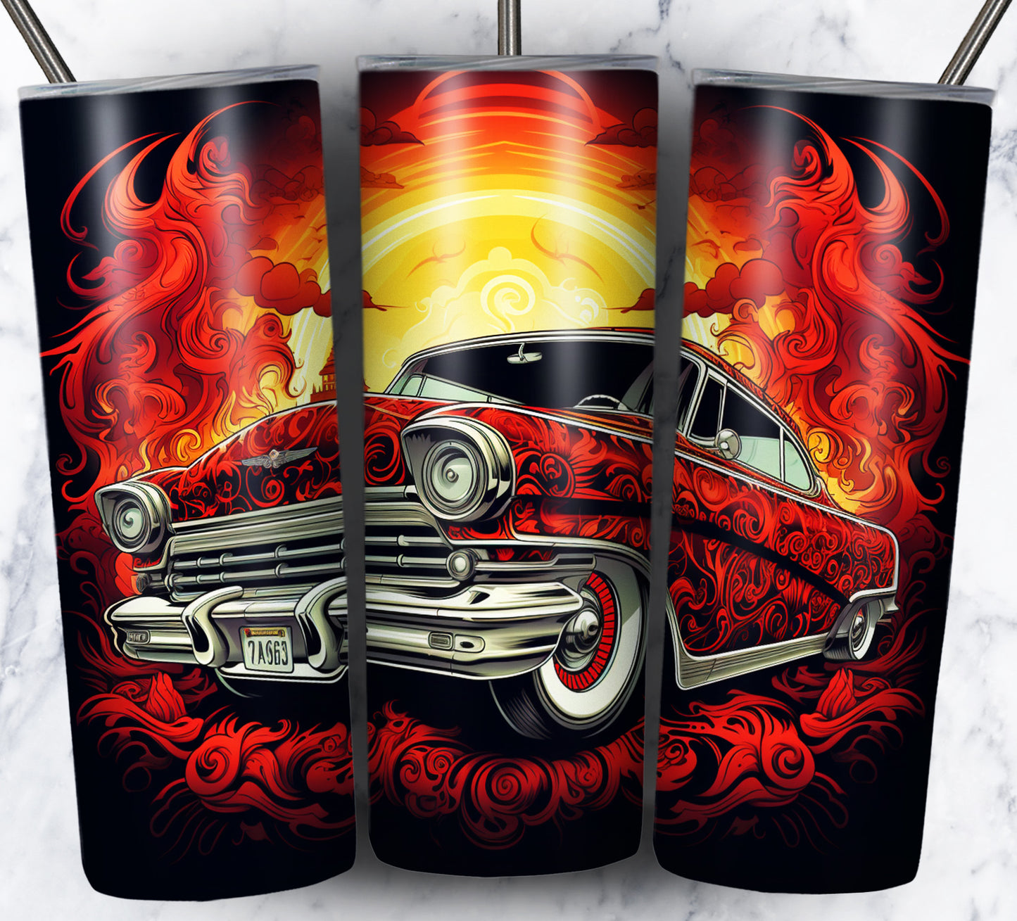 Various Cars Sublimation 20oz Tumbler Images Bundle