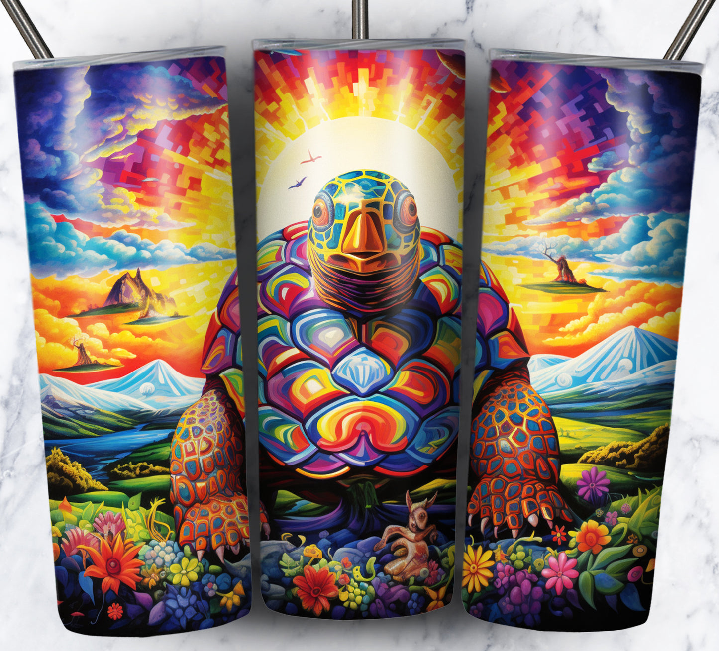 Psychedelic Animals Sublimation 20oz Tumbler Images Bundle