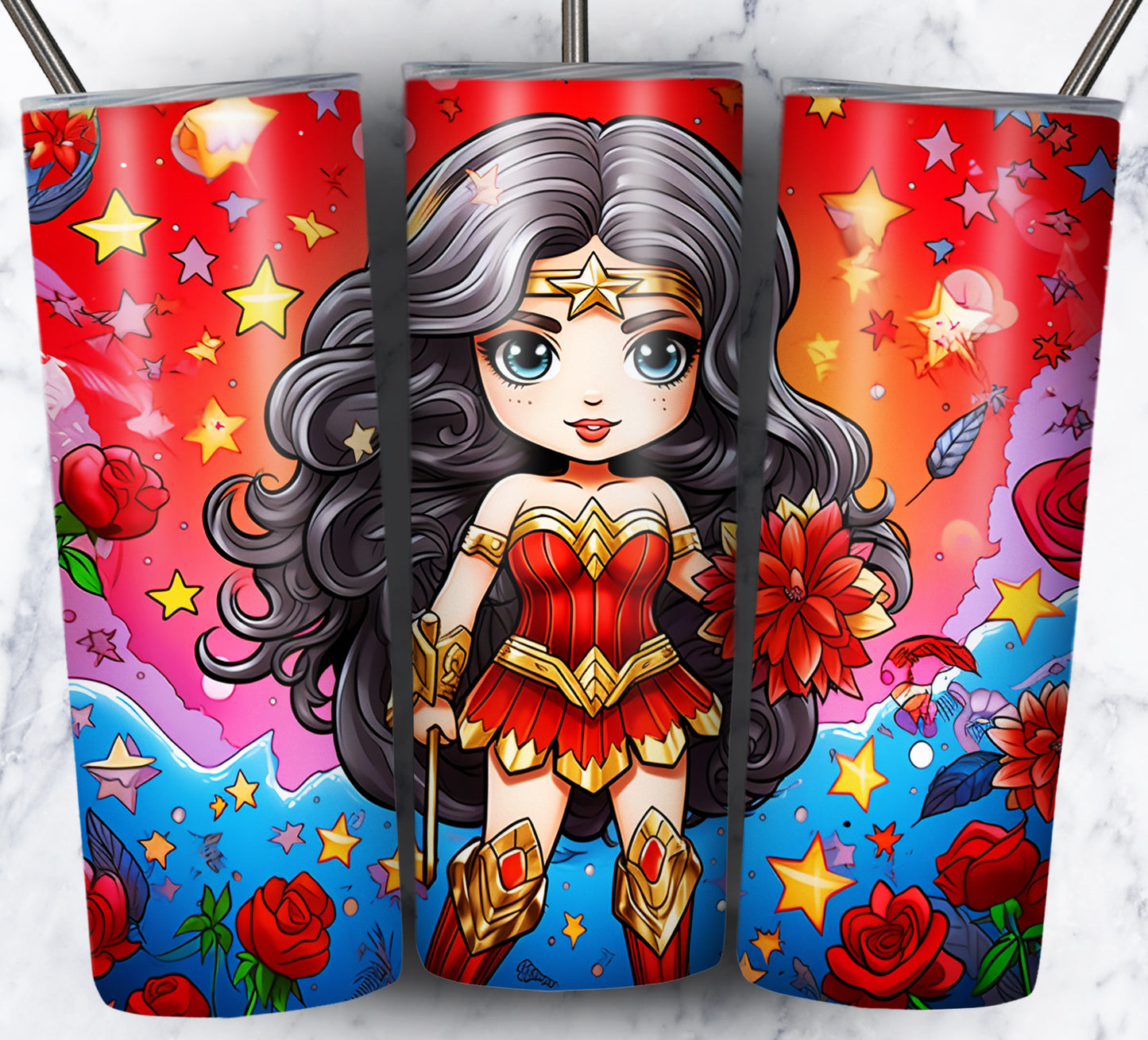 130+ Kid Cartoon Superhero Sublimation 20oz Tumbler Images Bundle