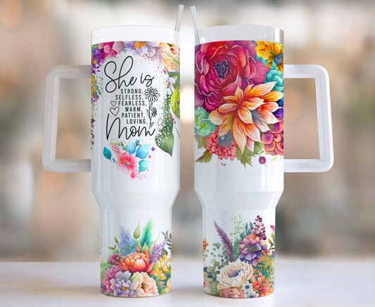 She is Mom Sublimation 40oz Tumbler Image