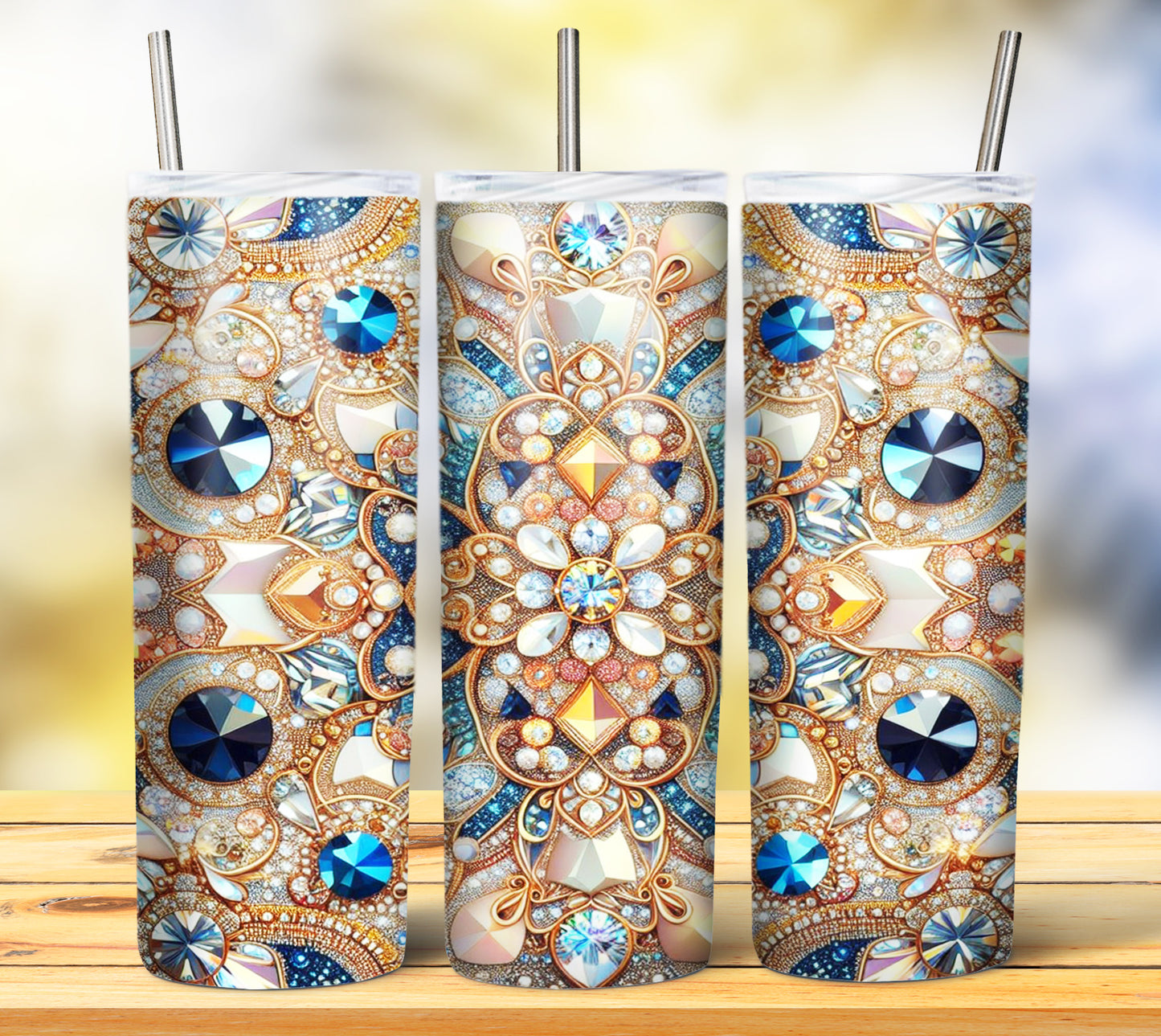 Colorful Gems Sublimation 20oz Tumbler Images Bundle