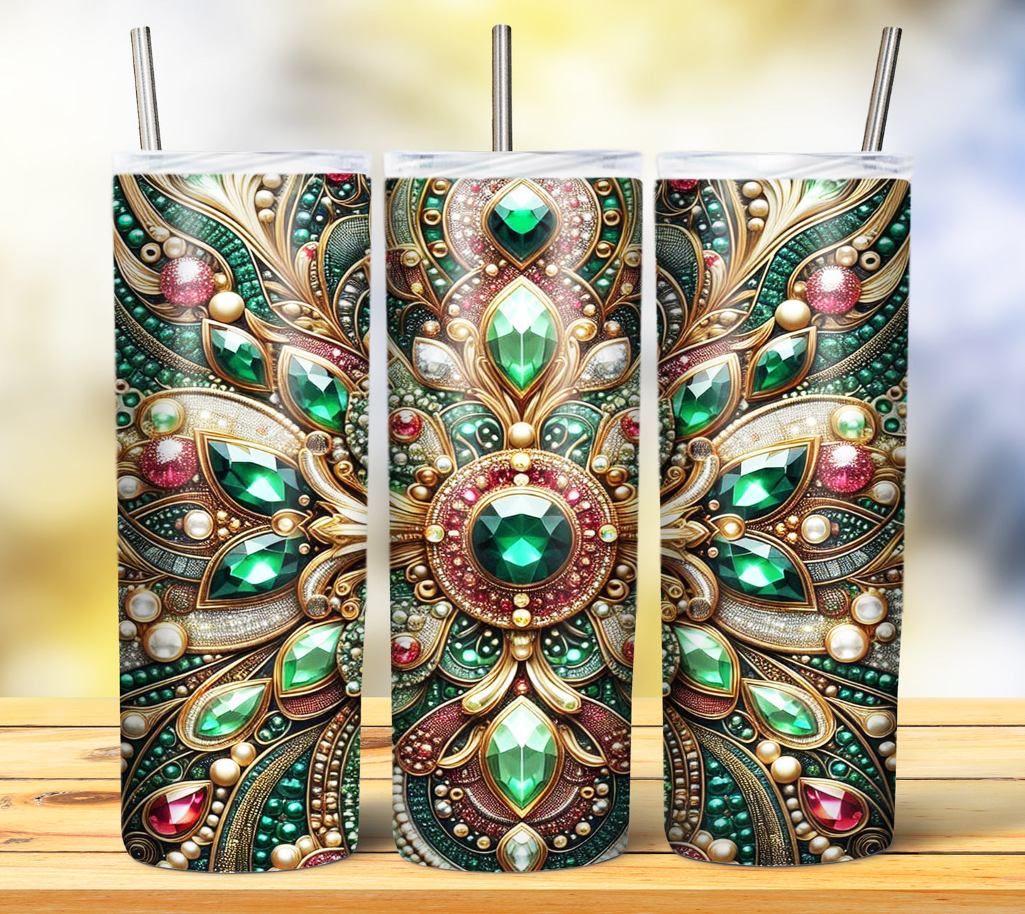 Colorful Gems Sublimation 20oz Tumbler Images Bundle