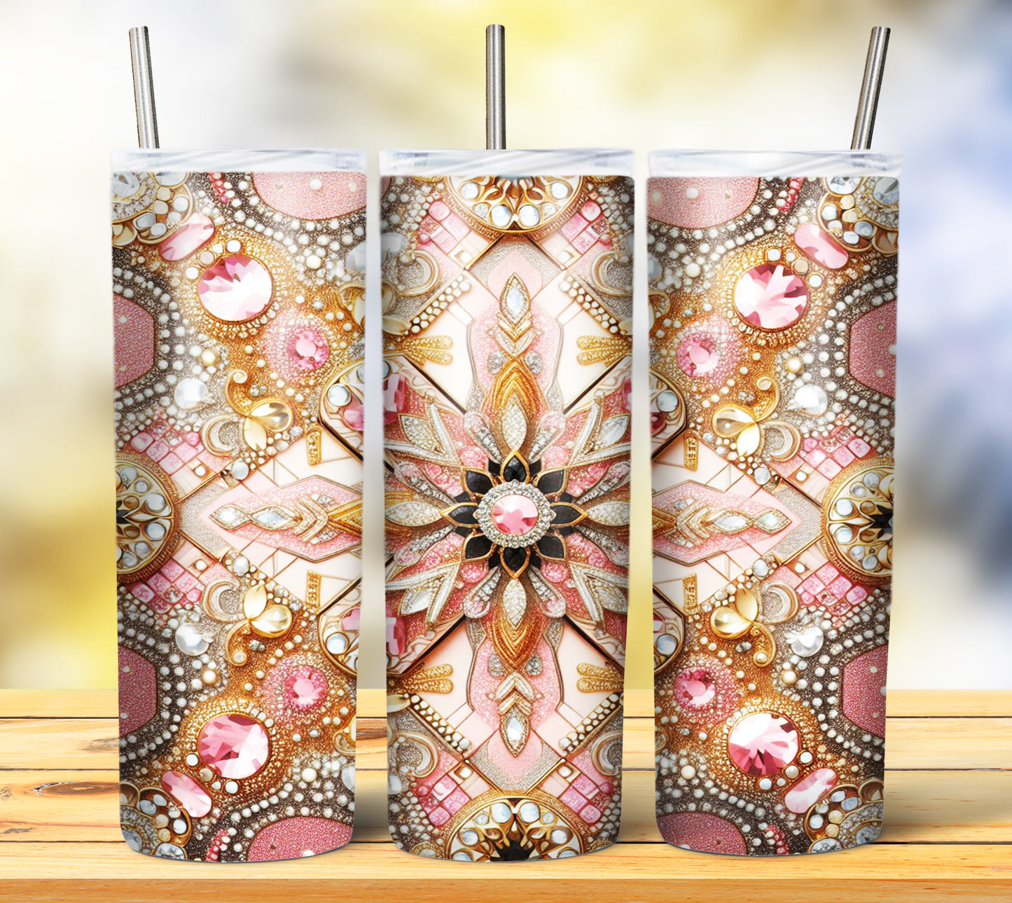 Colorful Gems Sublimation 20oz Tumbler Images Bundle